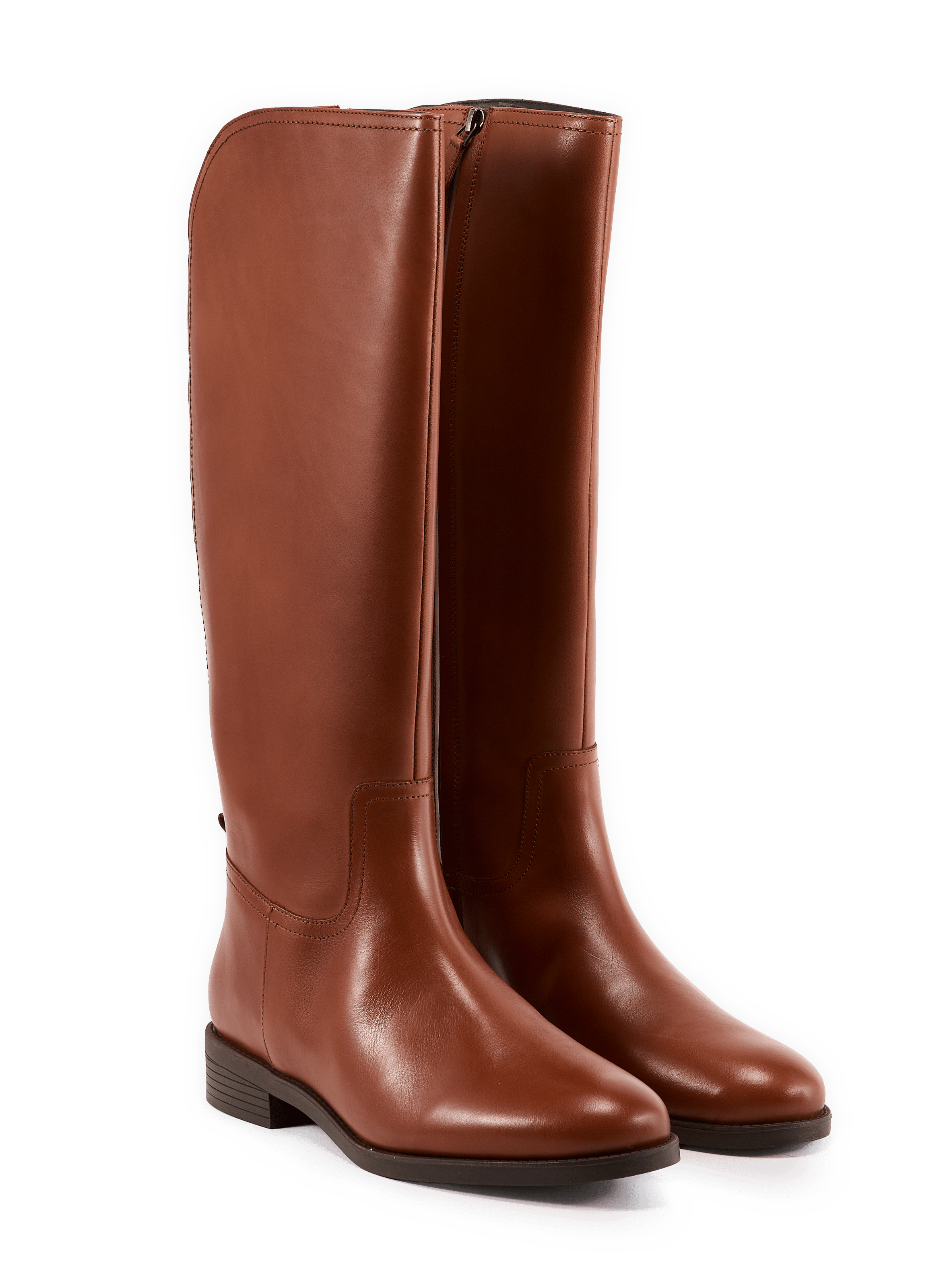 Bottes en cuir mélangé GEOX Braun