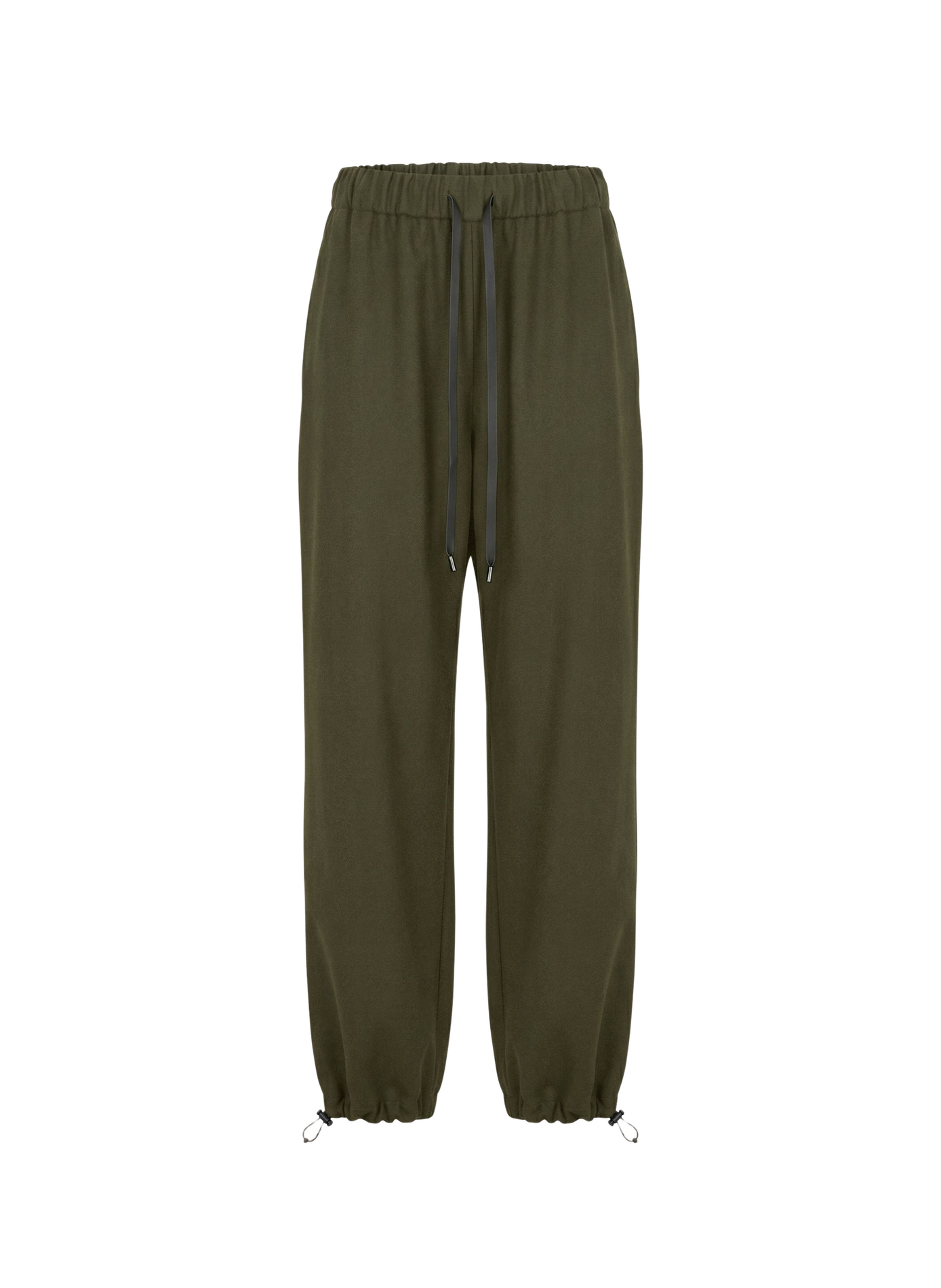 Pantalon en flanelle en laine mélangée VINCE Kaki