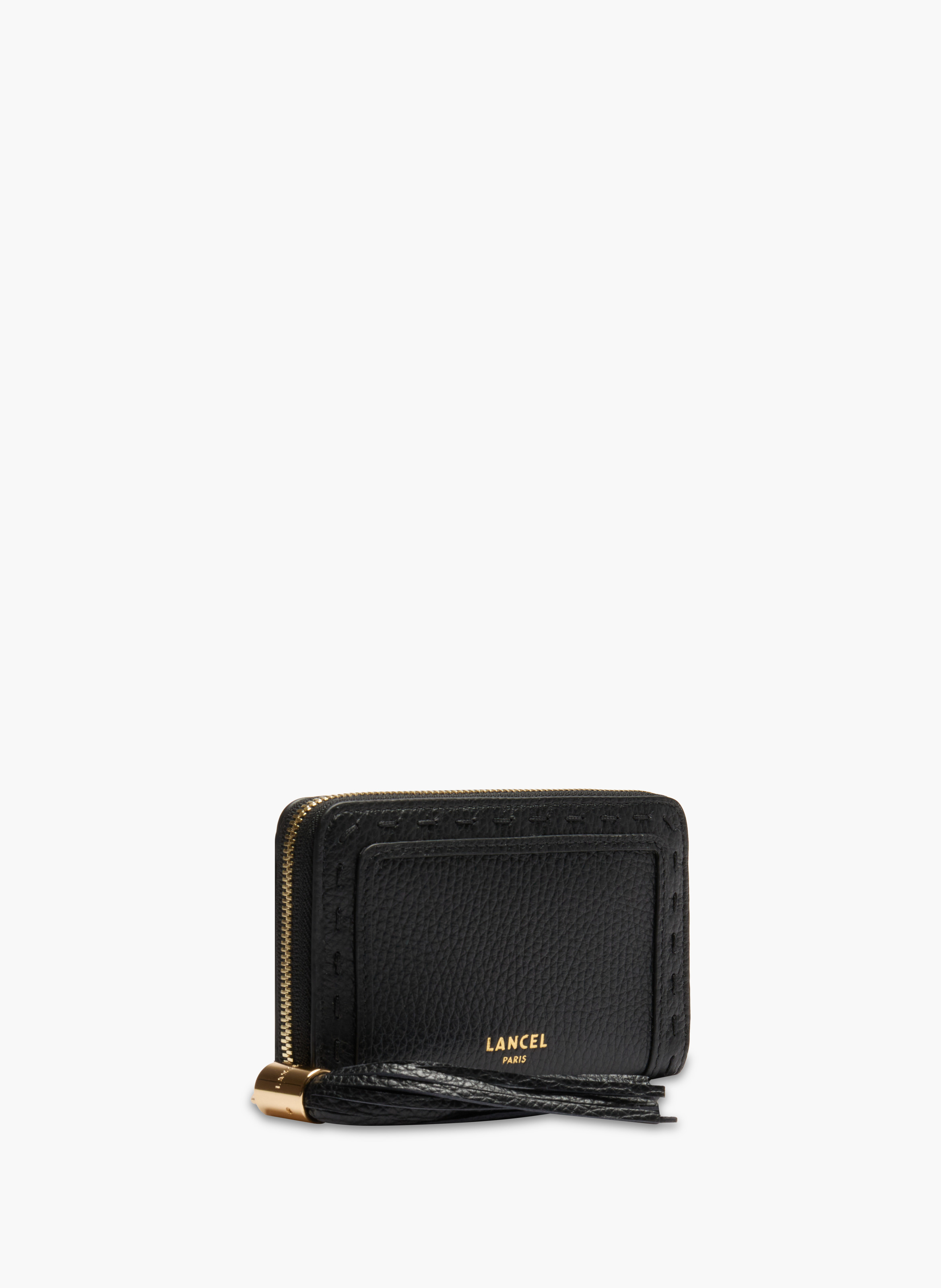 Portefeuille zippé premier flirt de lancel en cuir LANCEL Noir