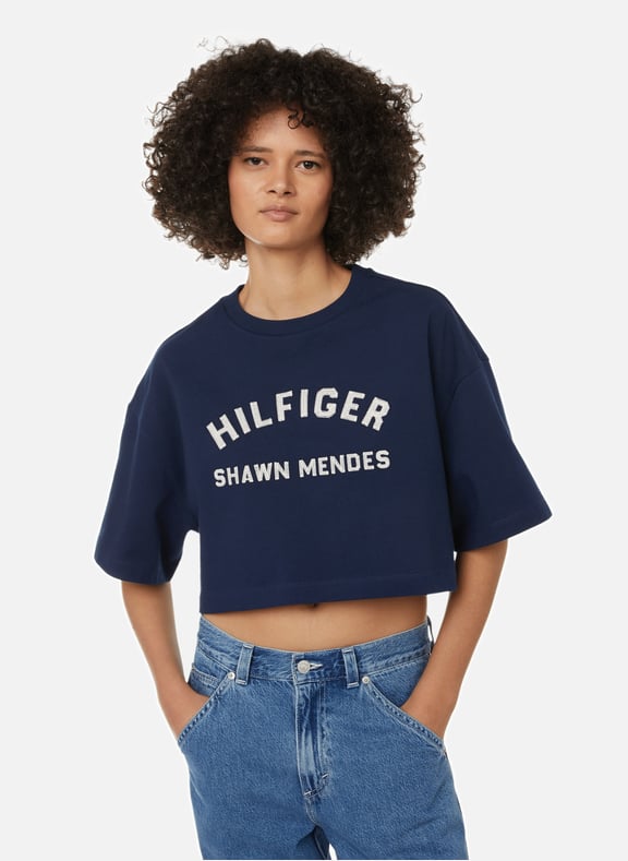 T-shirt court en coton Bleu by TOMMY HILFIGER TOMMY HILFIGER T-shirt court en coton Bleu