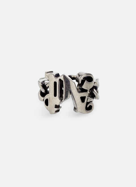 Monogram chain ring SilverPALM ANGELS 