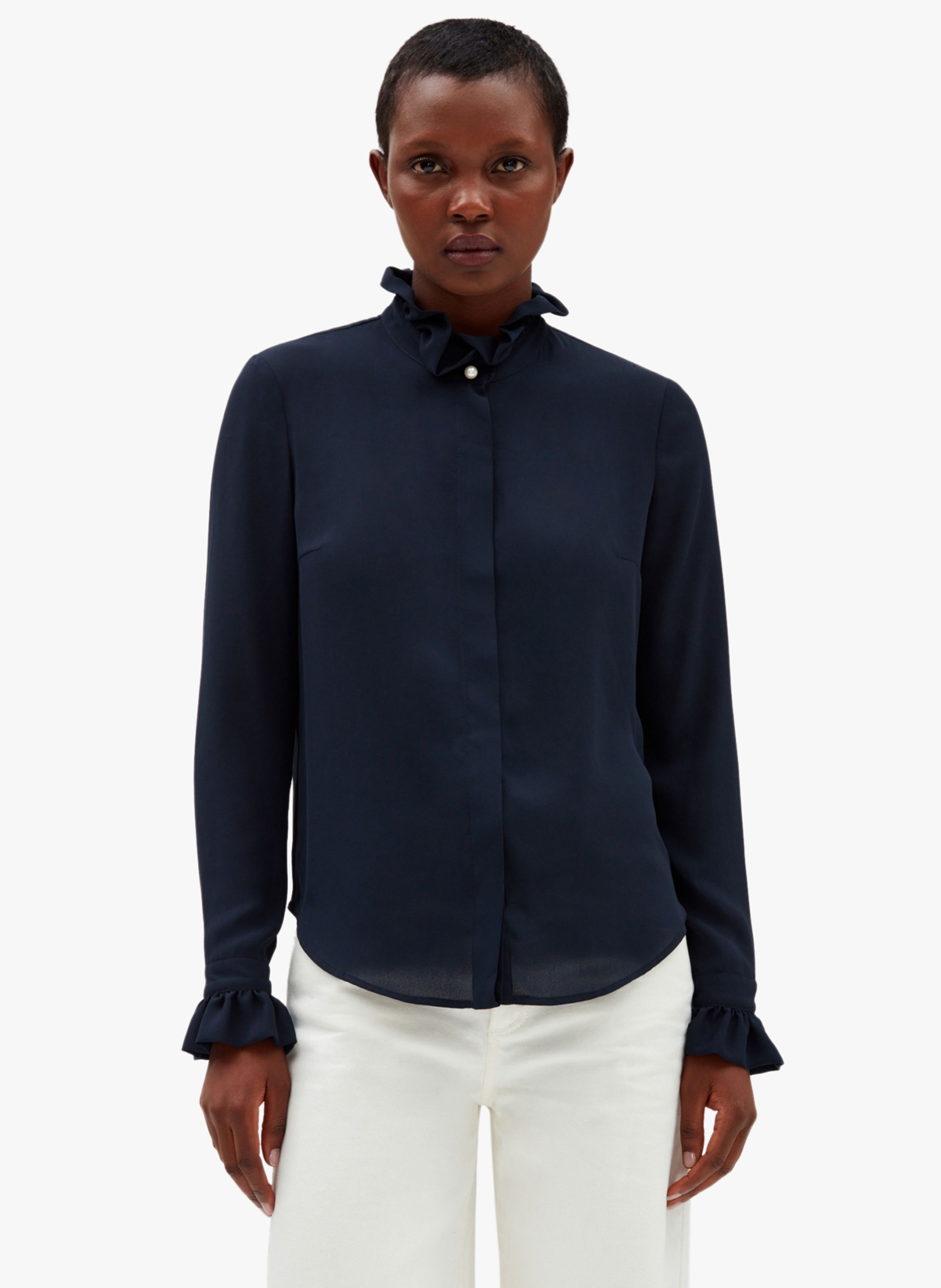 CHEMISE COL VICTORIEN EN CR PE CLAUDIE PIERLOT pour FEMME