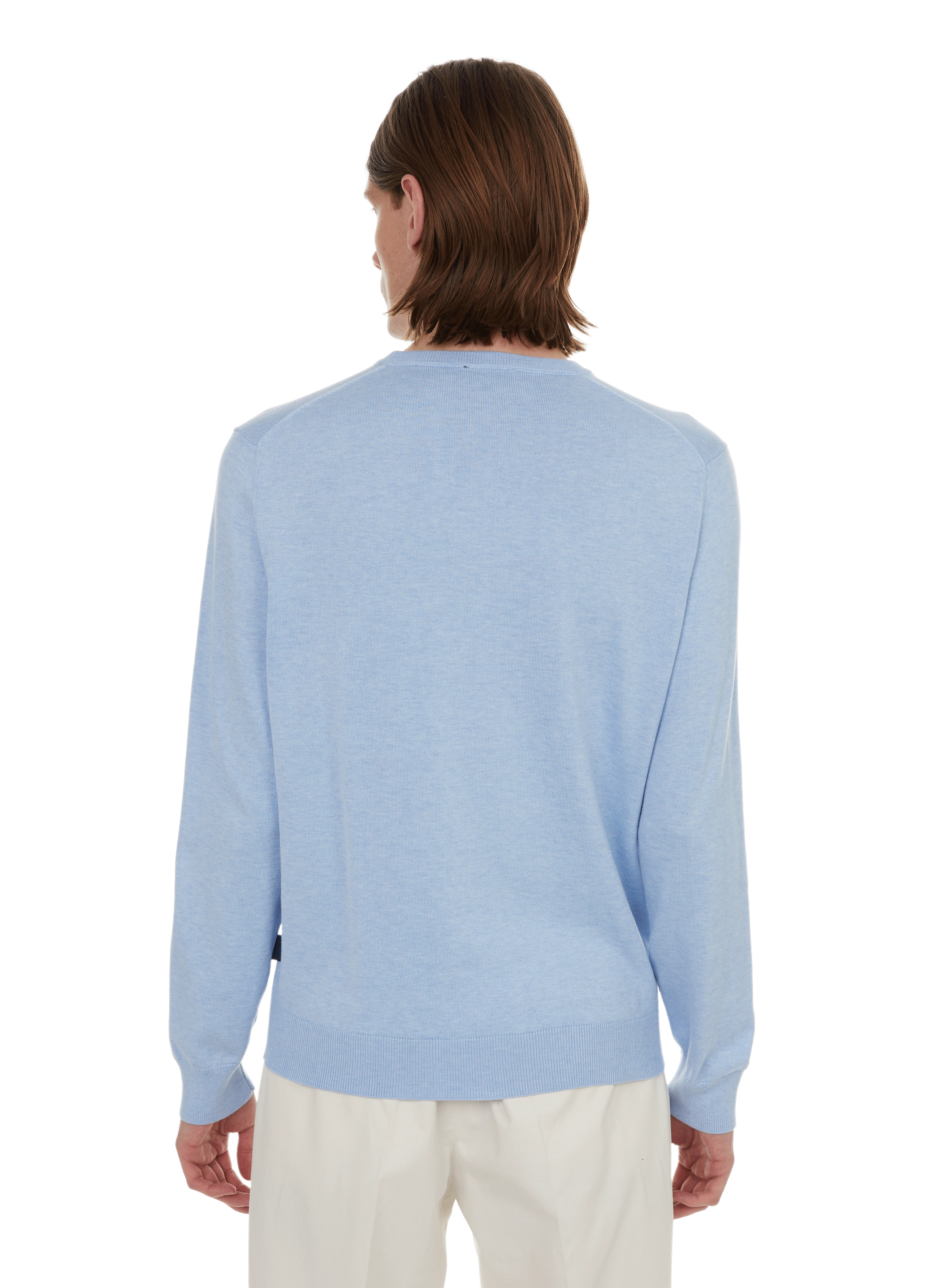 Pull en coton et soie FACONNABLE Bleu