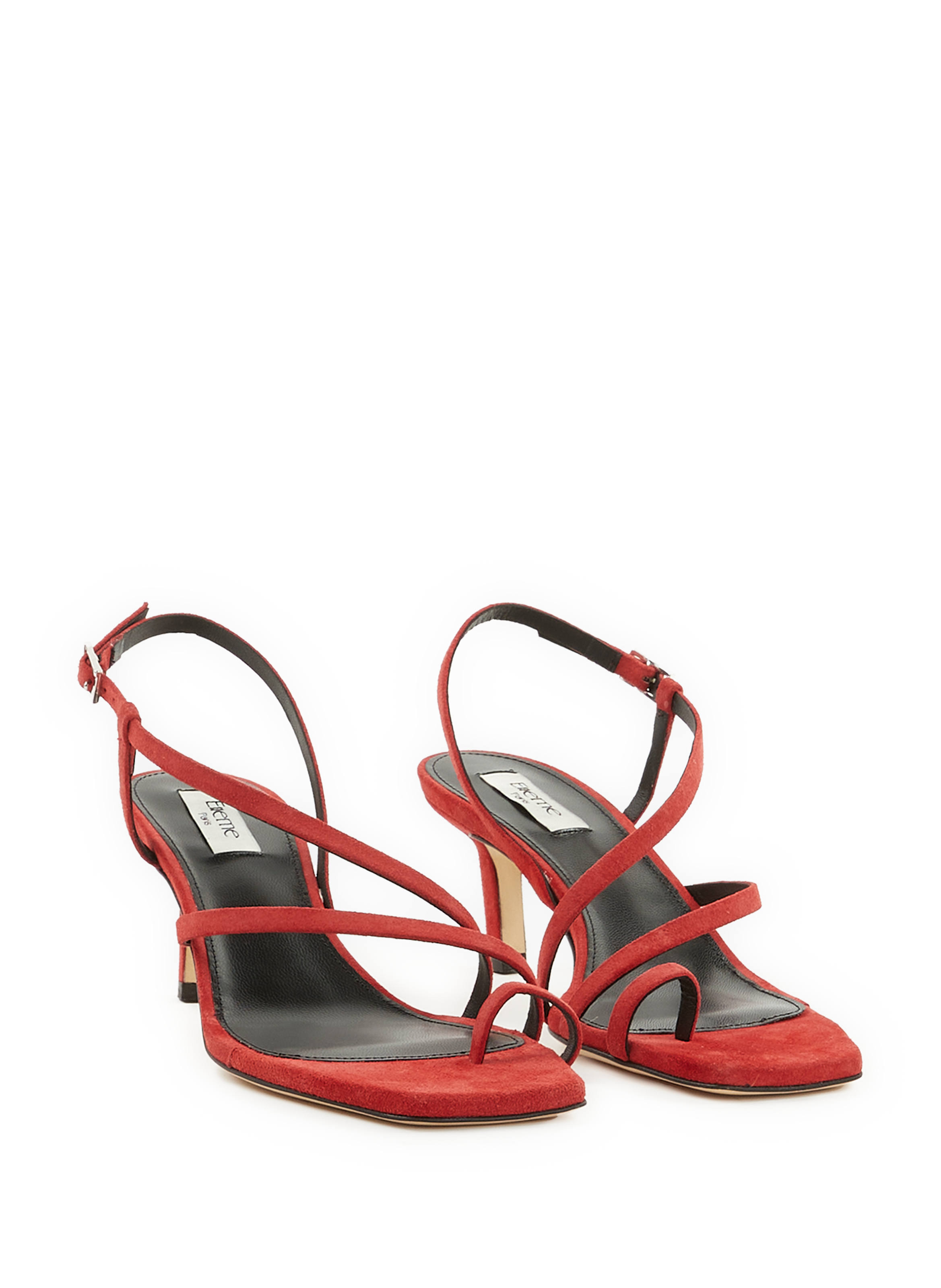Sandales à talon suédé ELLEME Rouge