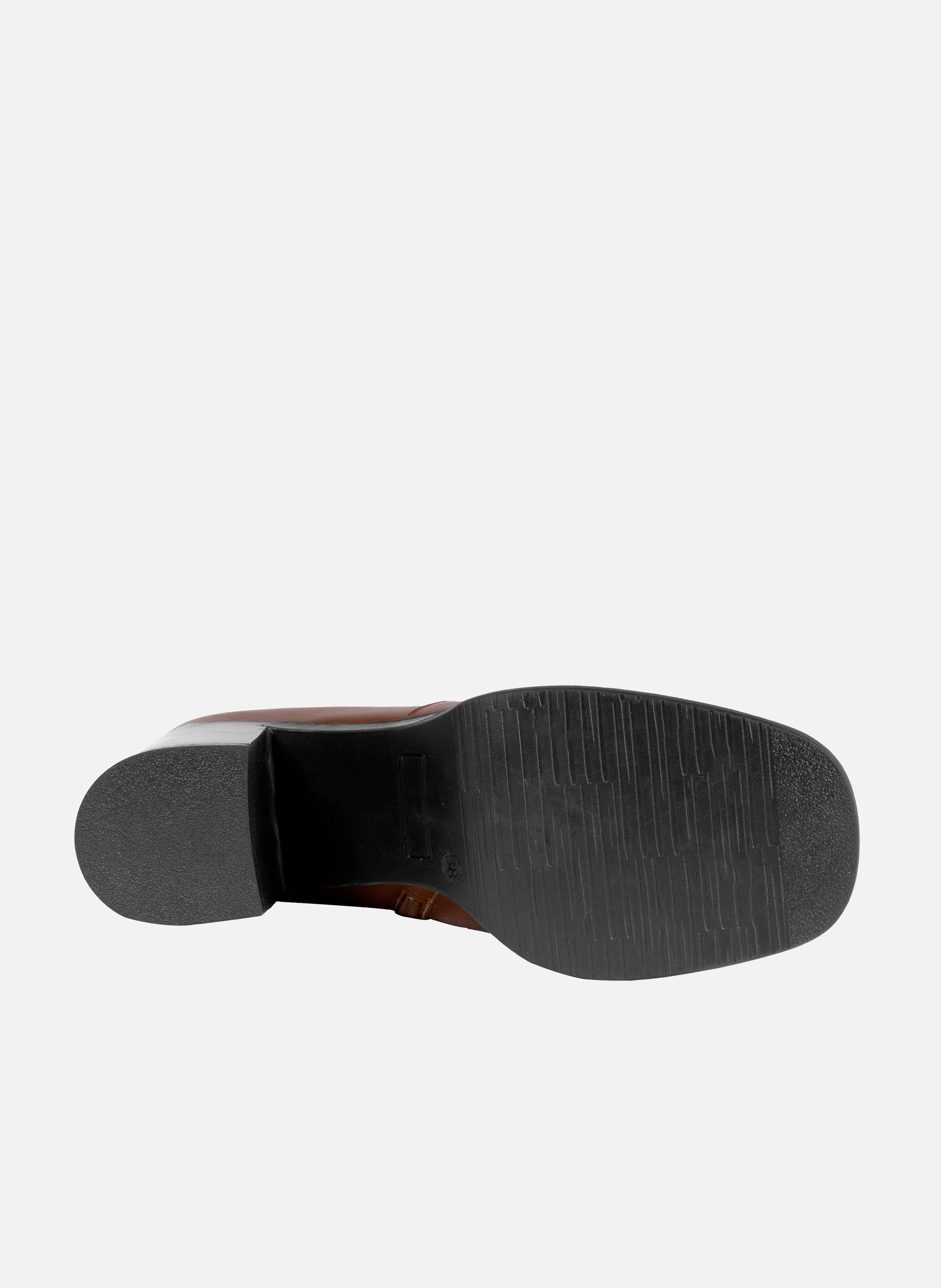 Bottines plateforme cuir JULES & JENN Marron