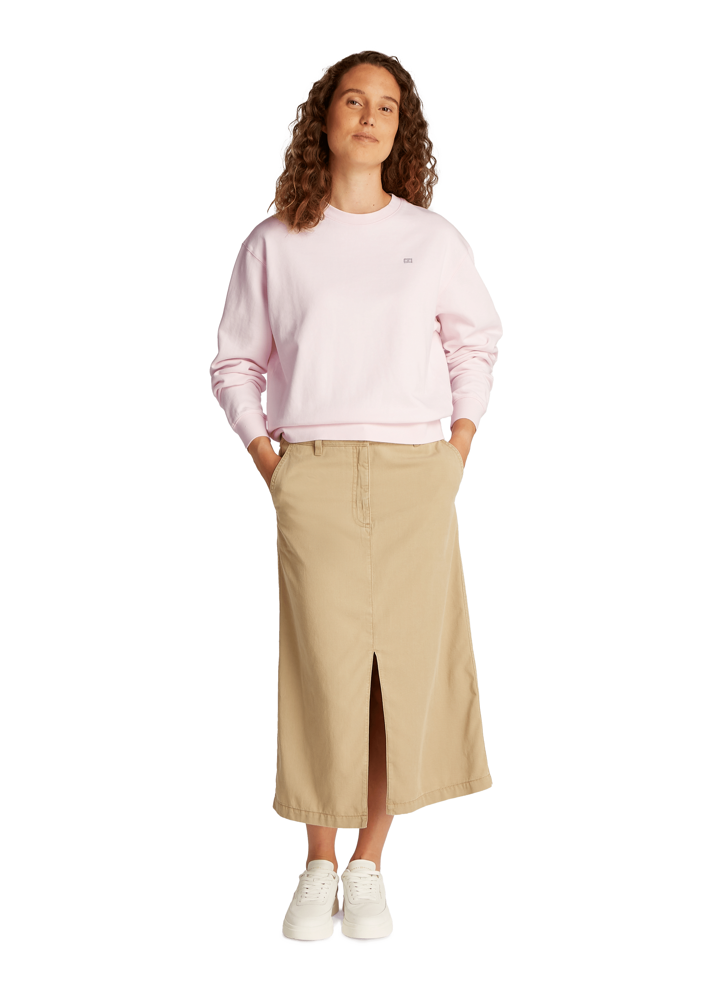 Sweatshirt en coton TOMMY HILFIGER Rose