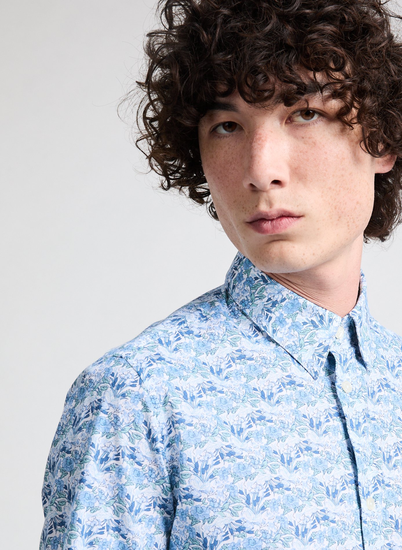 Chemise imprimée en coton Dropico AU PRINTEMPS PARIS Bleu