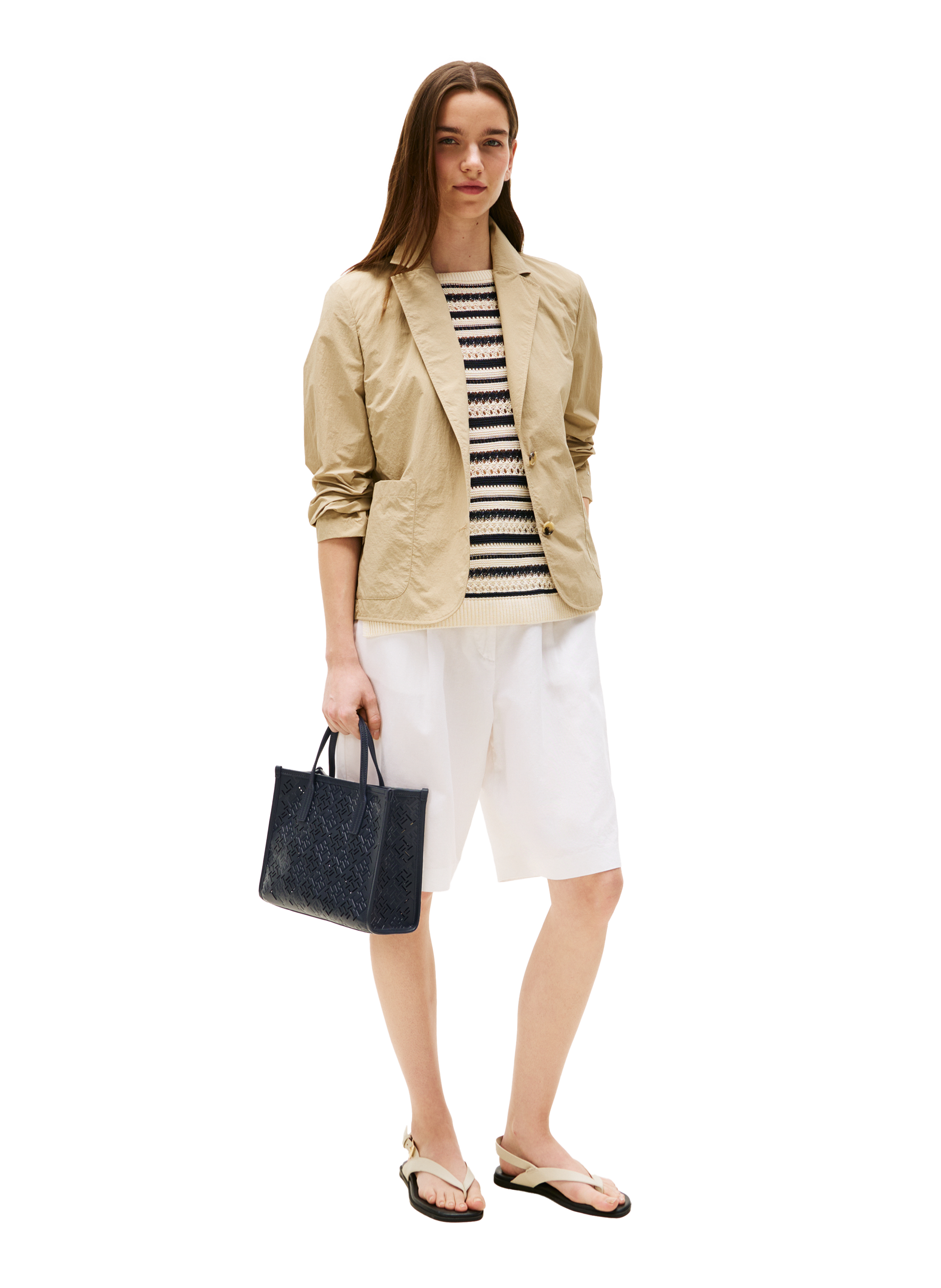 City monogram handbag TOMMY HILFIGER Blue