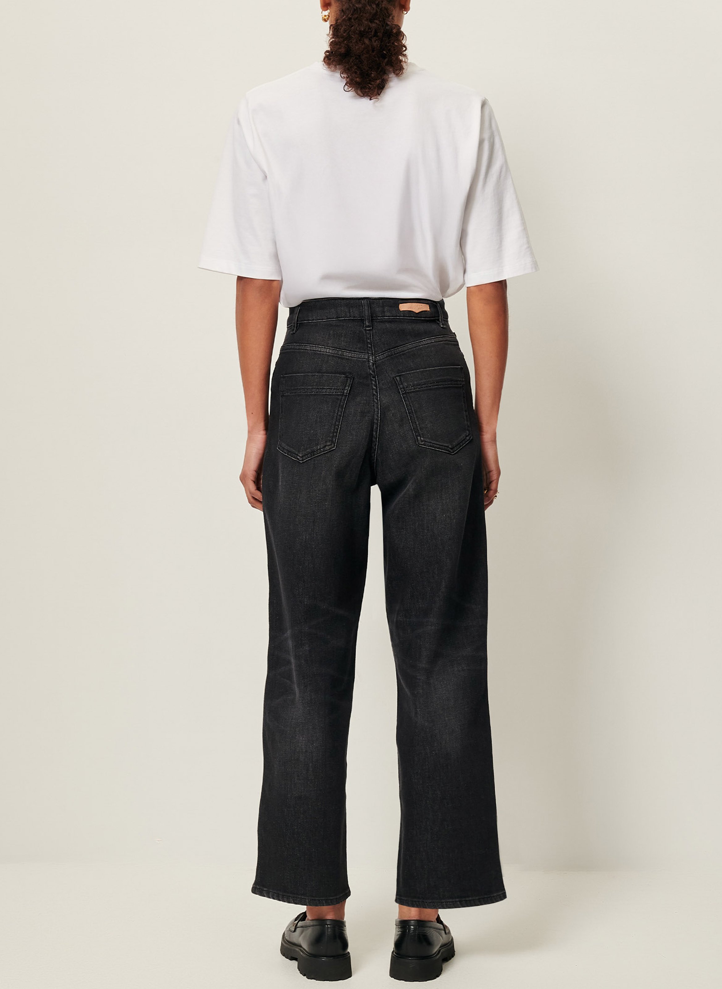 Jean droit taille haute en coton bay cruise SESSUN Noir