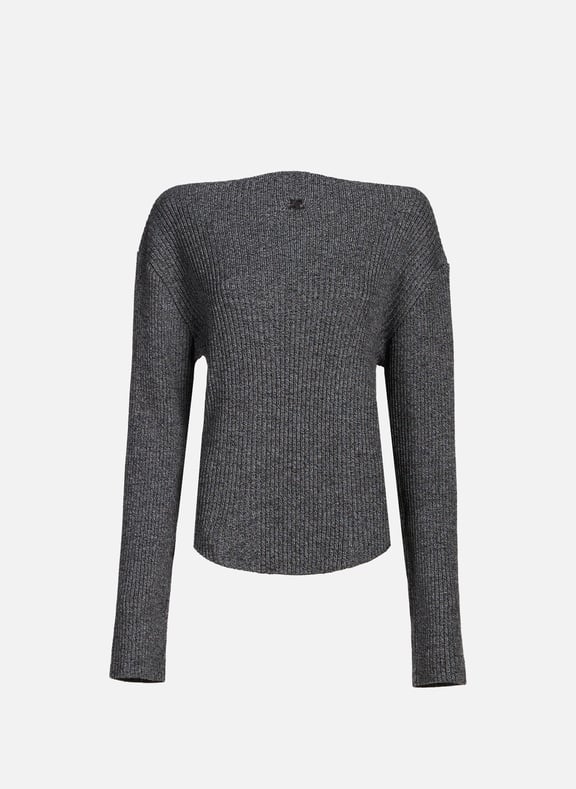 Fine merino wool jumper Grey by COURRÈGES COURRÈGES Fine merino wool jumper Grey