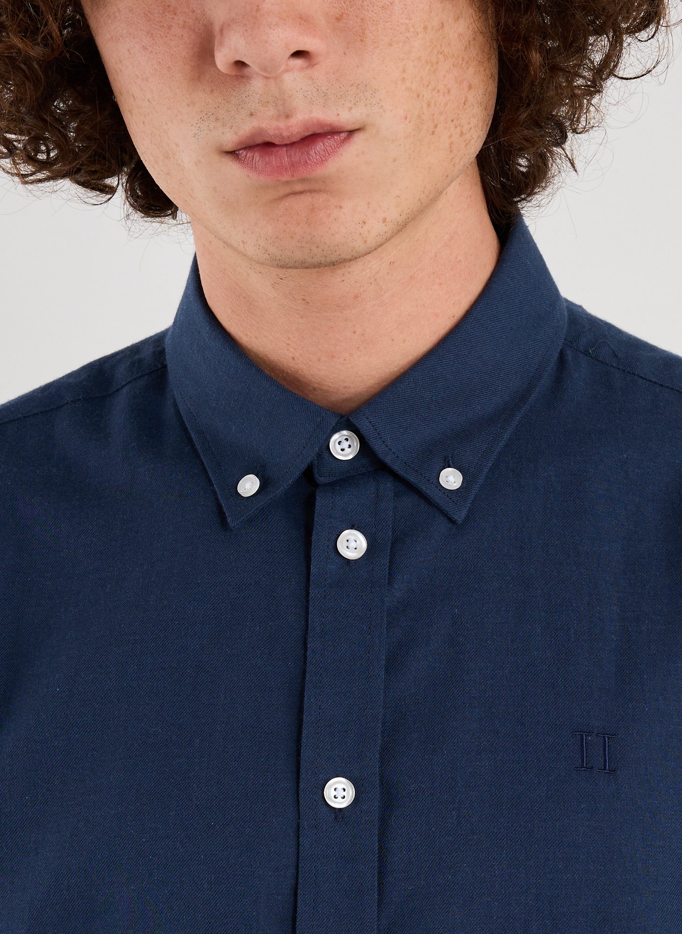 Chemise unie en coton LES DEUX Bleu