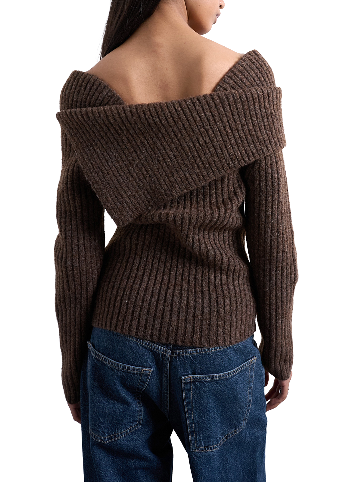 Pull en maille TOPSHOP Marron