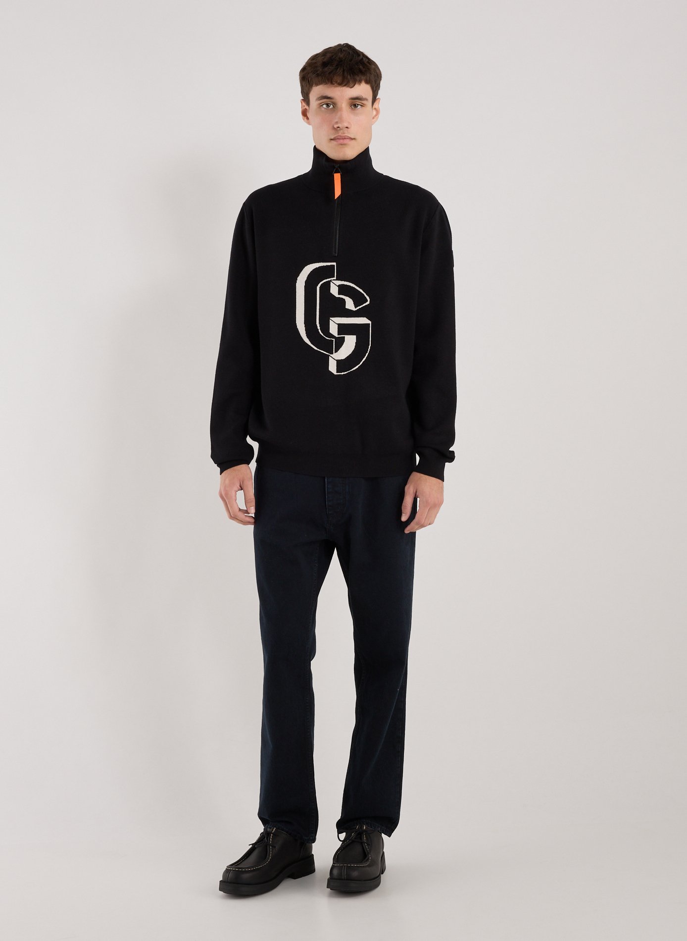 Pull col montant zippé GERTRUDE ET GASTON Noir