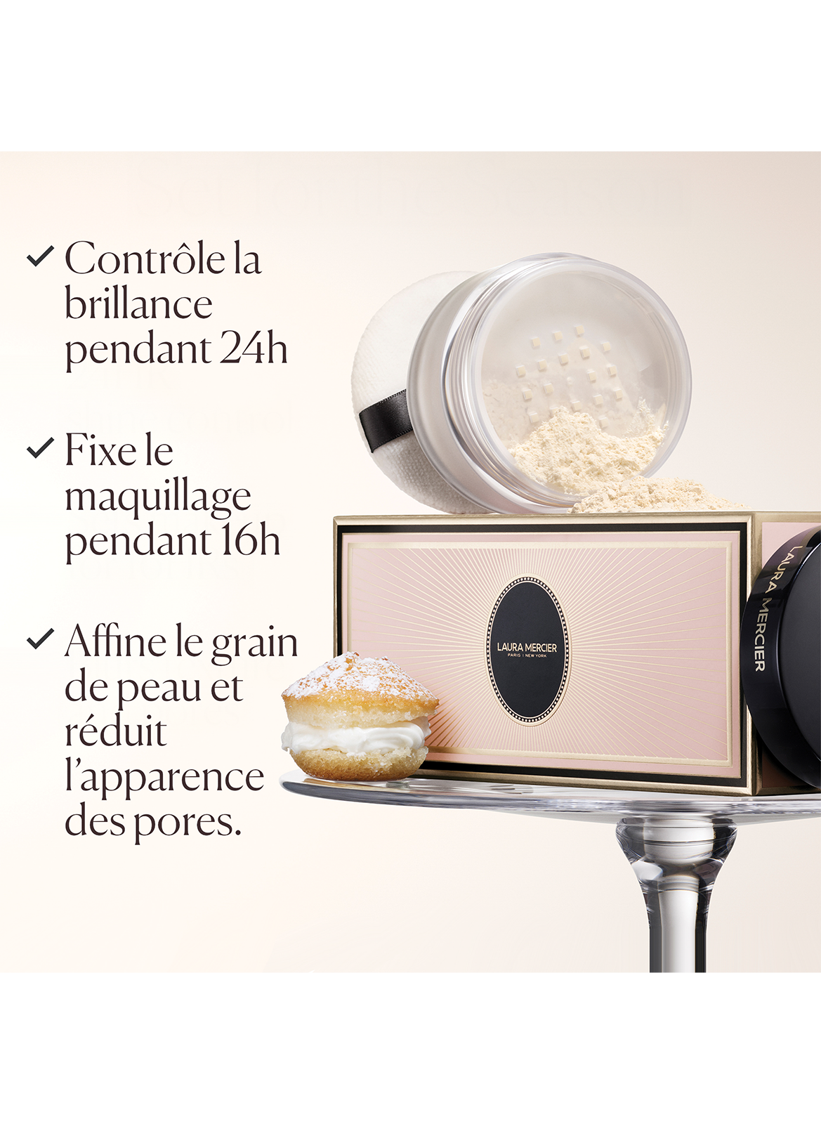 Indulgent Icons - Translucent Loose Setting Powder + Puff LAURA MERCIER No color