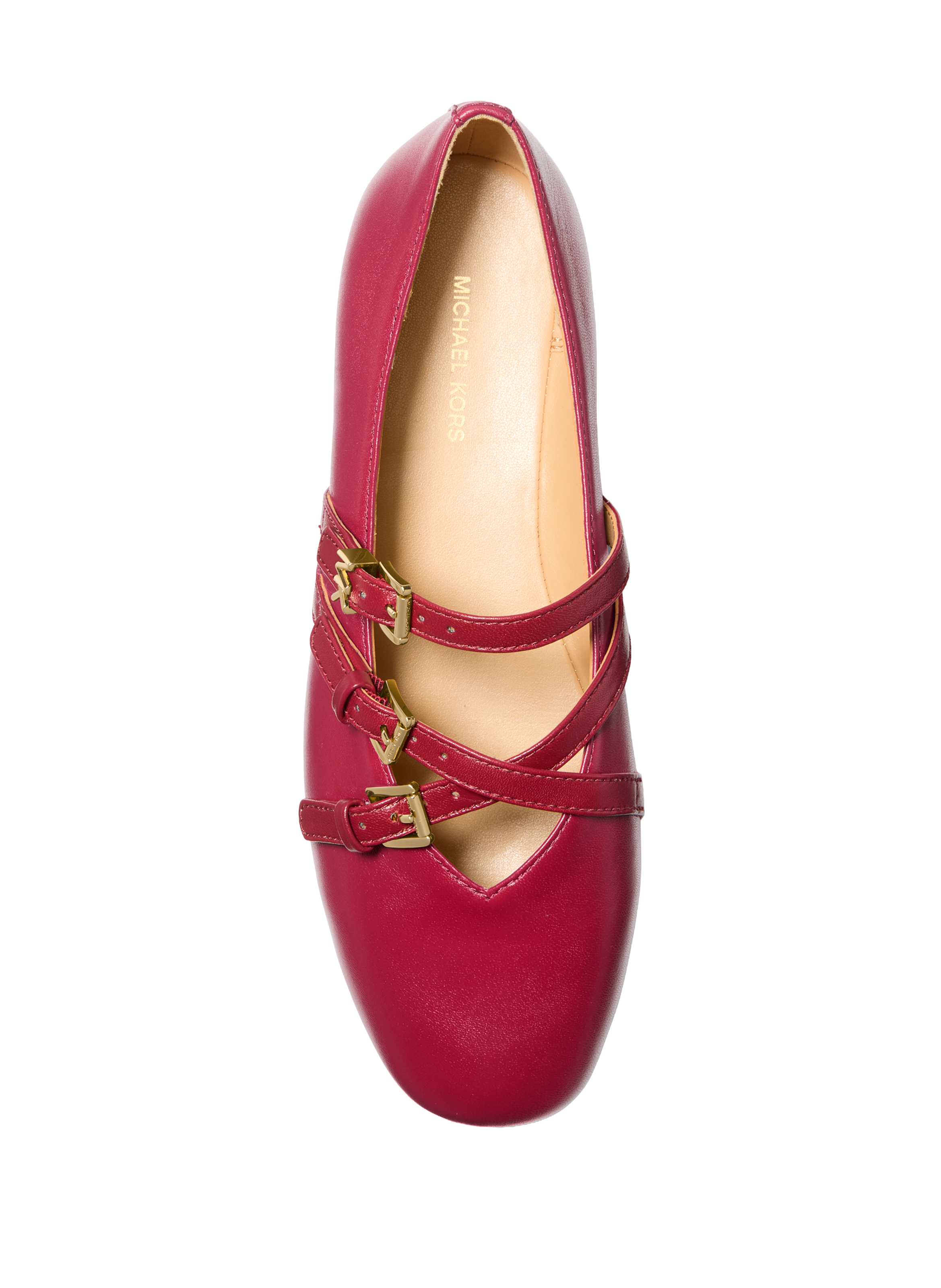 Ballerines en cuir  MICHAEL KORS Rouge