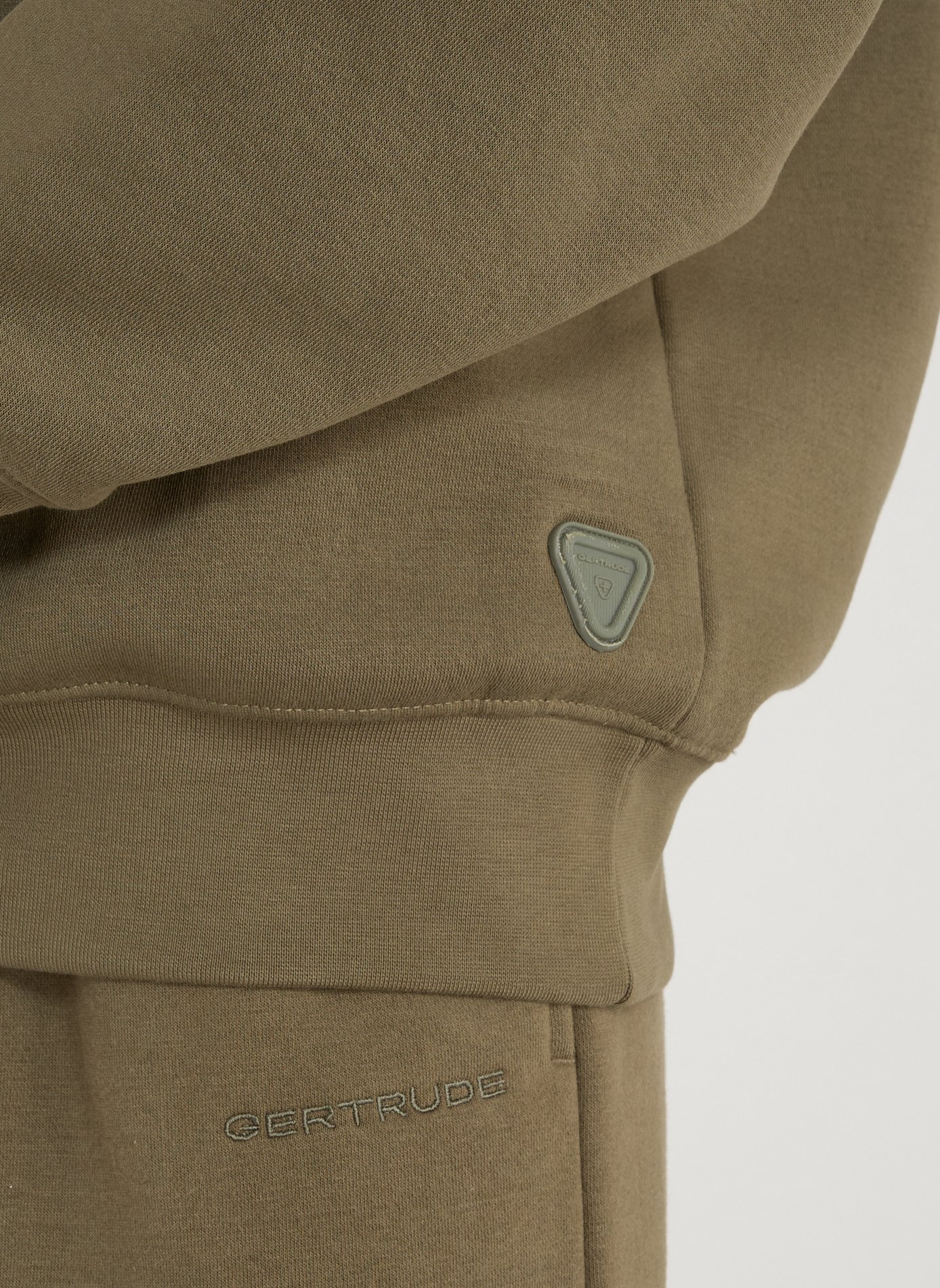 Solid blend cotton sweater GERTRUDE ET GASTON Khaki