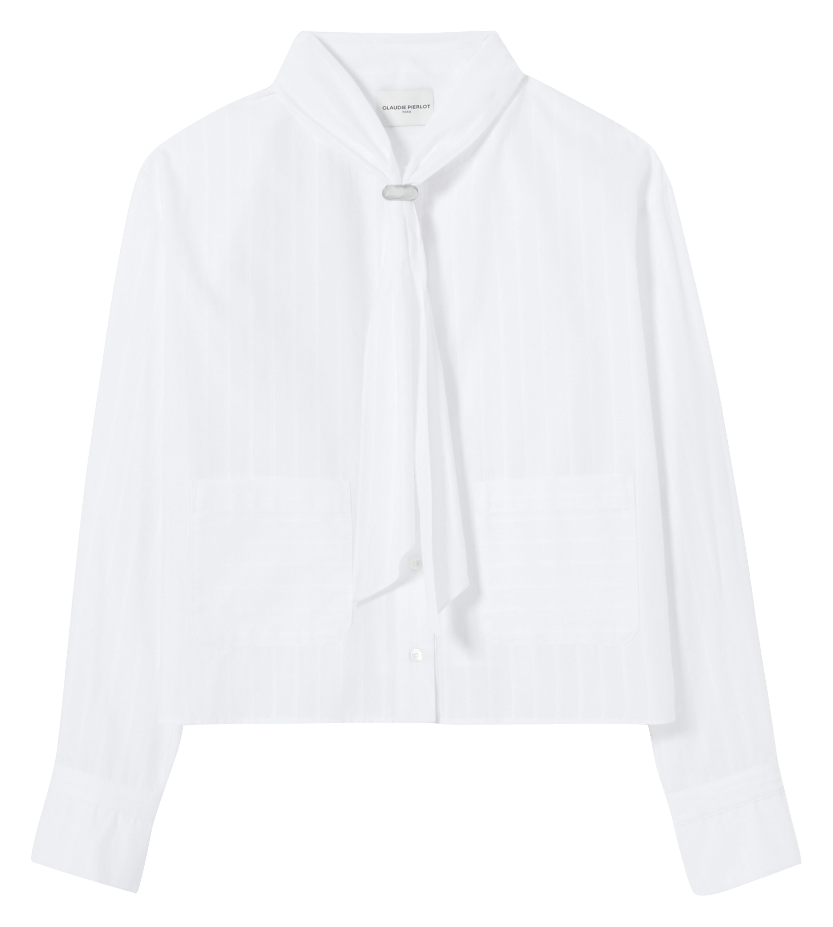 Chemise col rond en coton CLAUDIE PIERLOT Blanc