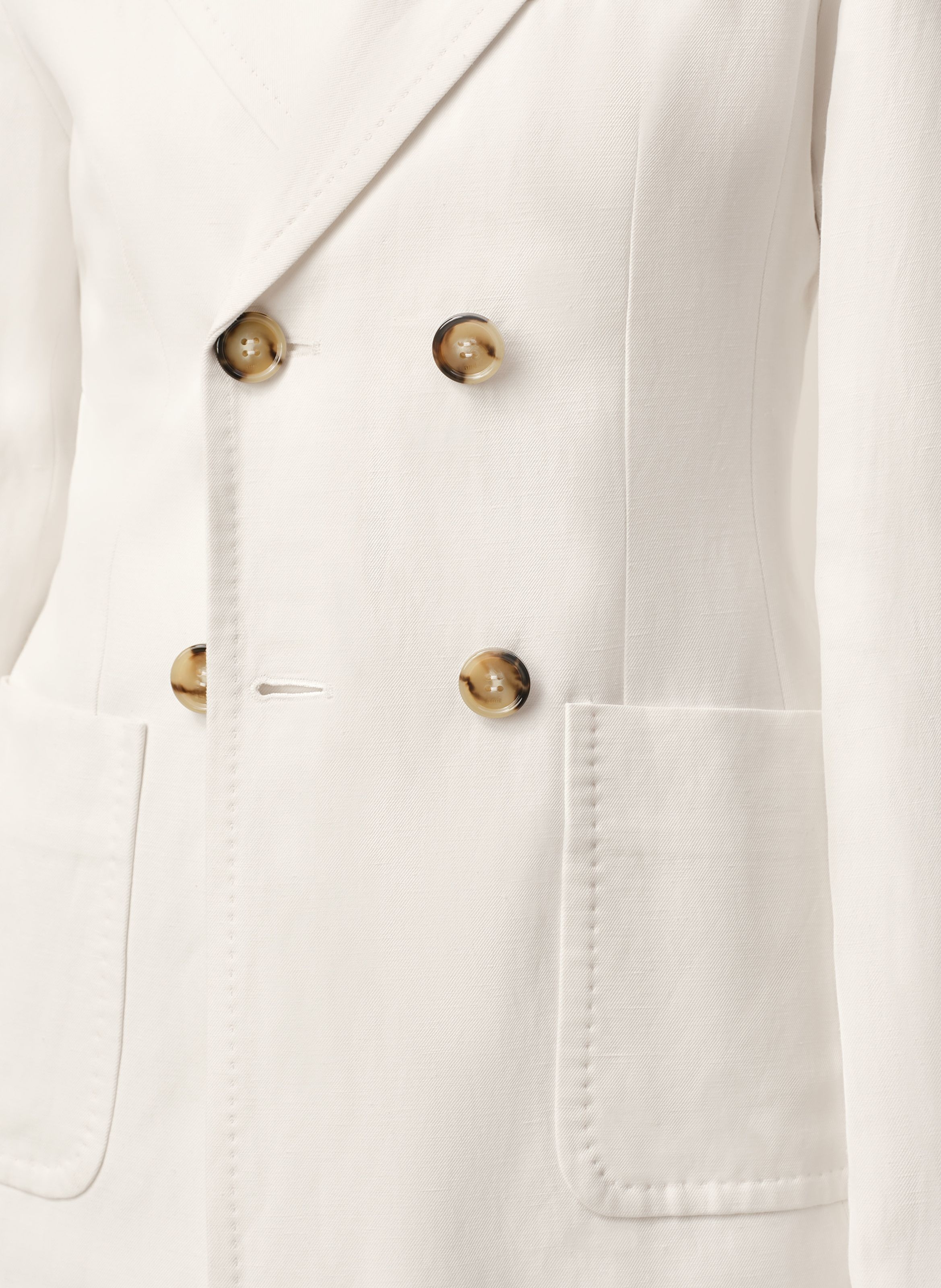 Veste bar double boutonnage en lin AMI PARIS Blanc