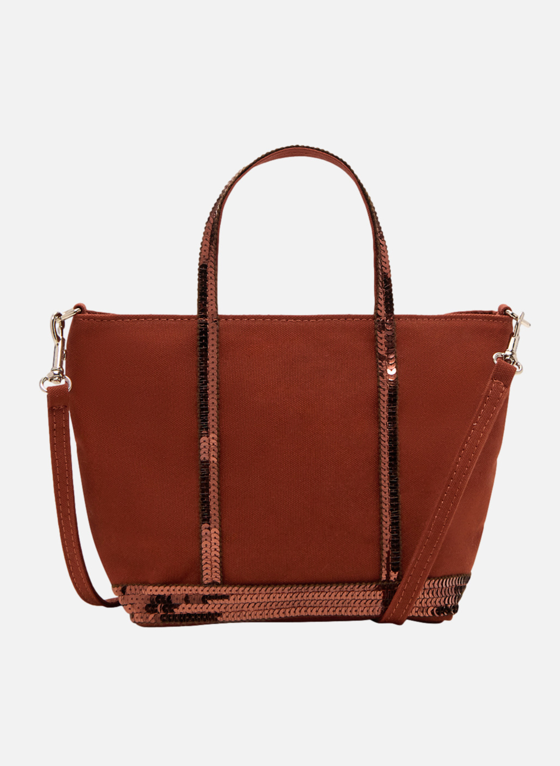 Cabas xs zippé en toile  Terre