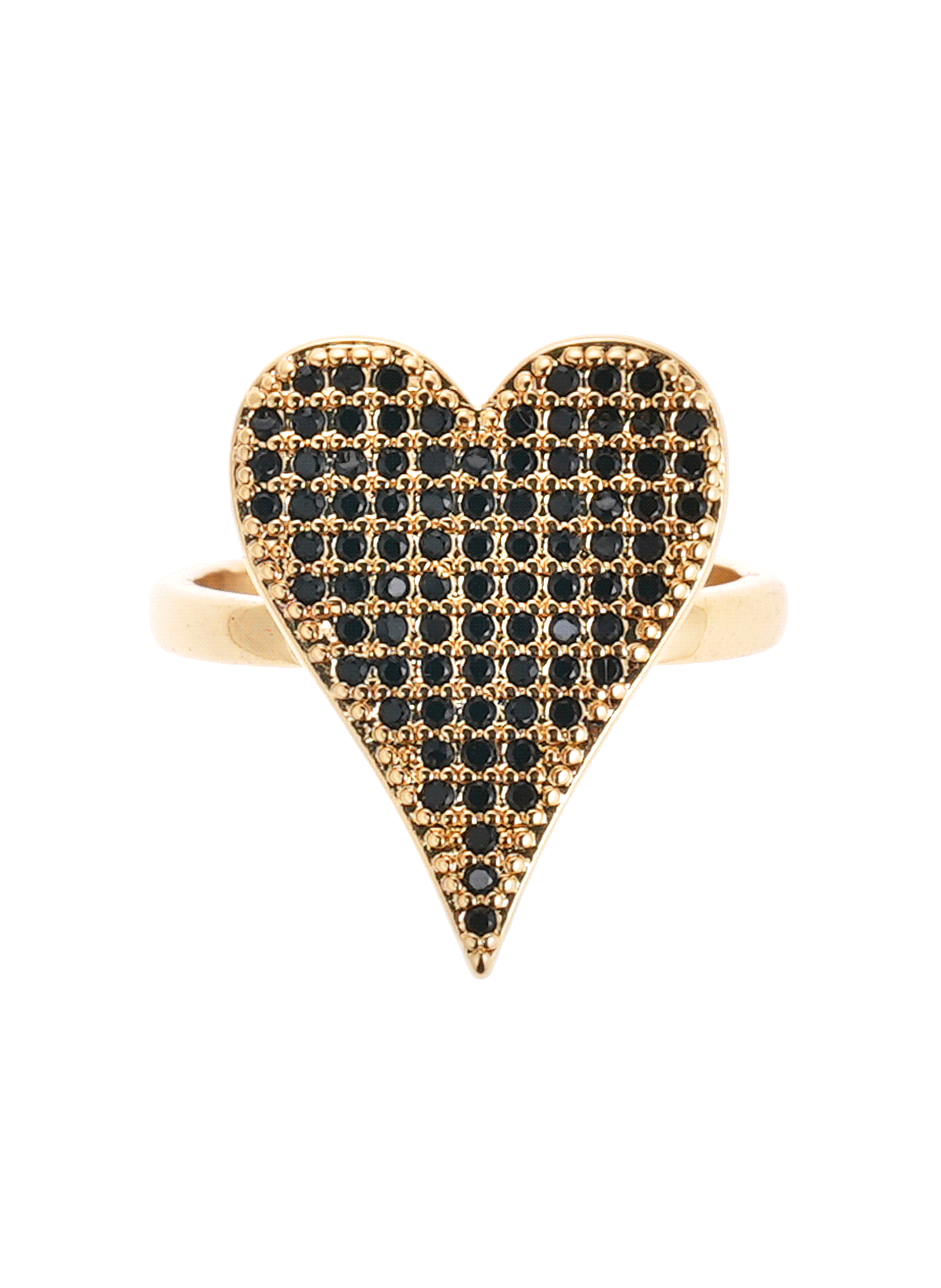 Bague réglable avec cabochon cœur boumboum HIPANEMA Noir