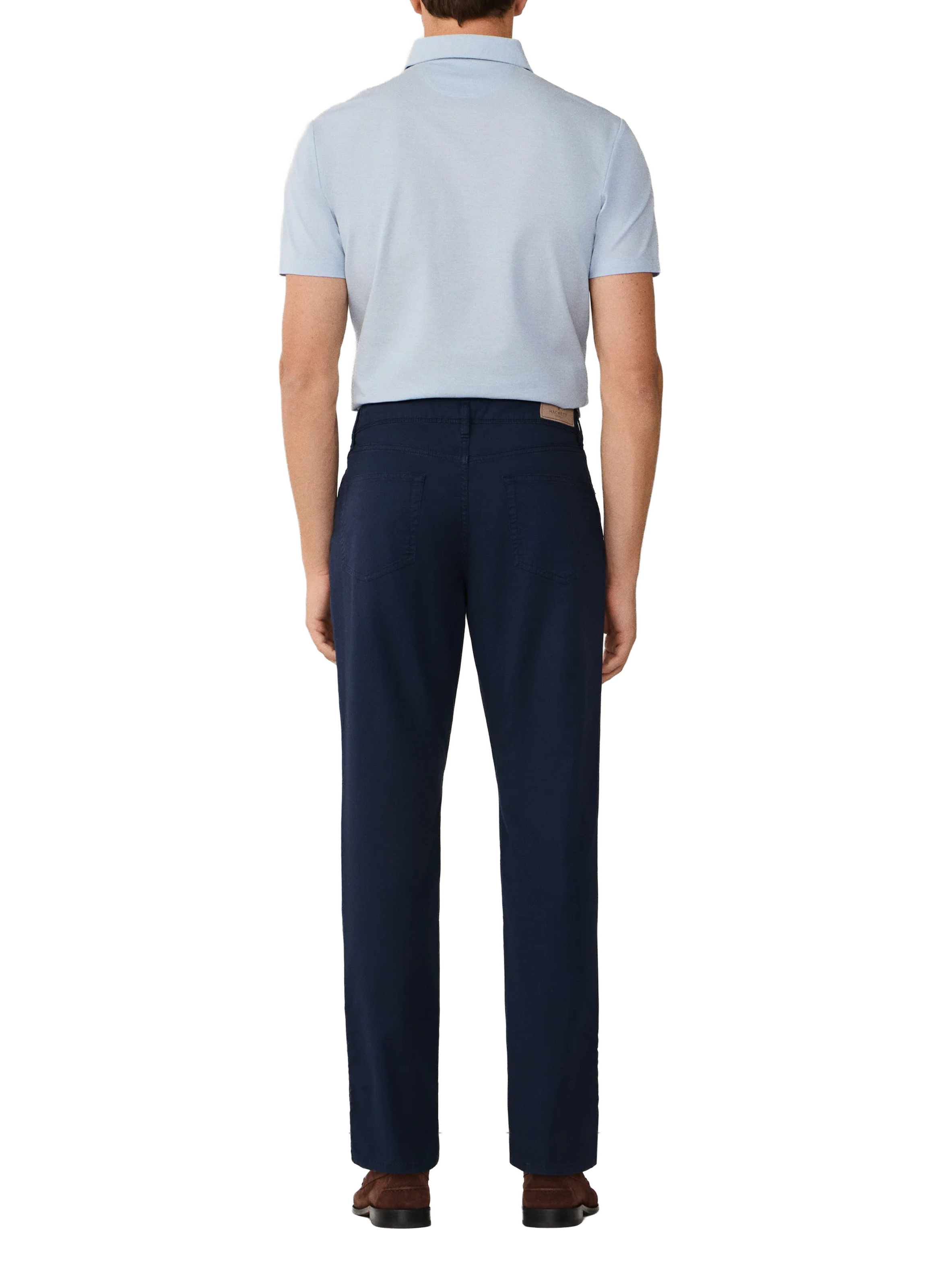 Pantalon chino en coton mélangé HACKETT Bleu