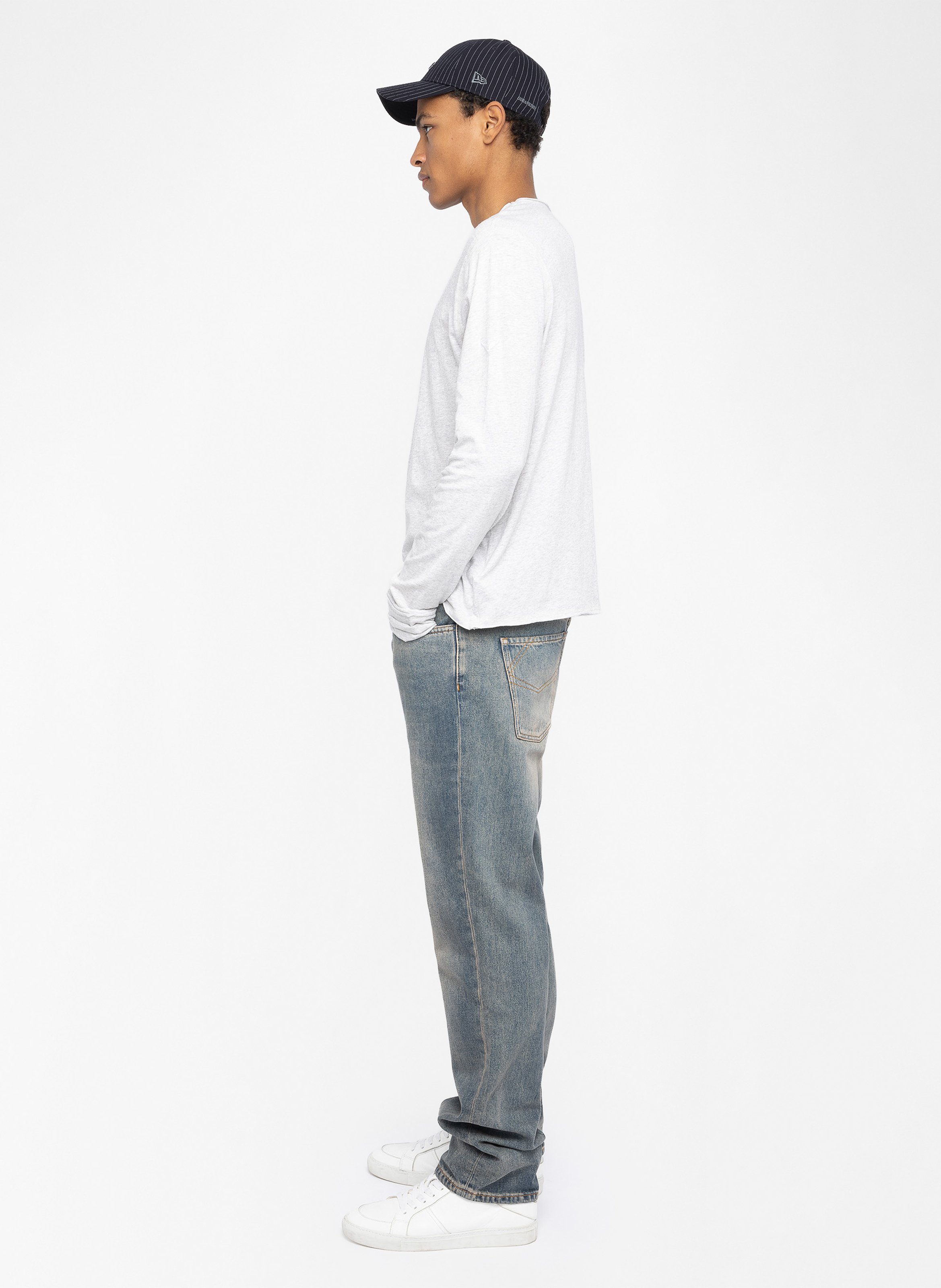 Tee-shirt droit en coton monastir ZADIG&VOLTAIRE Gris