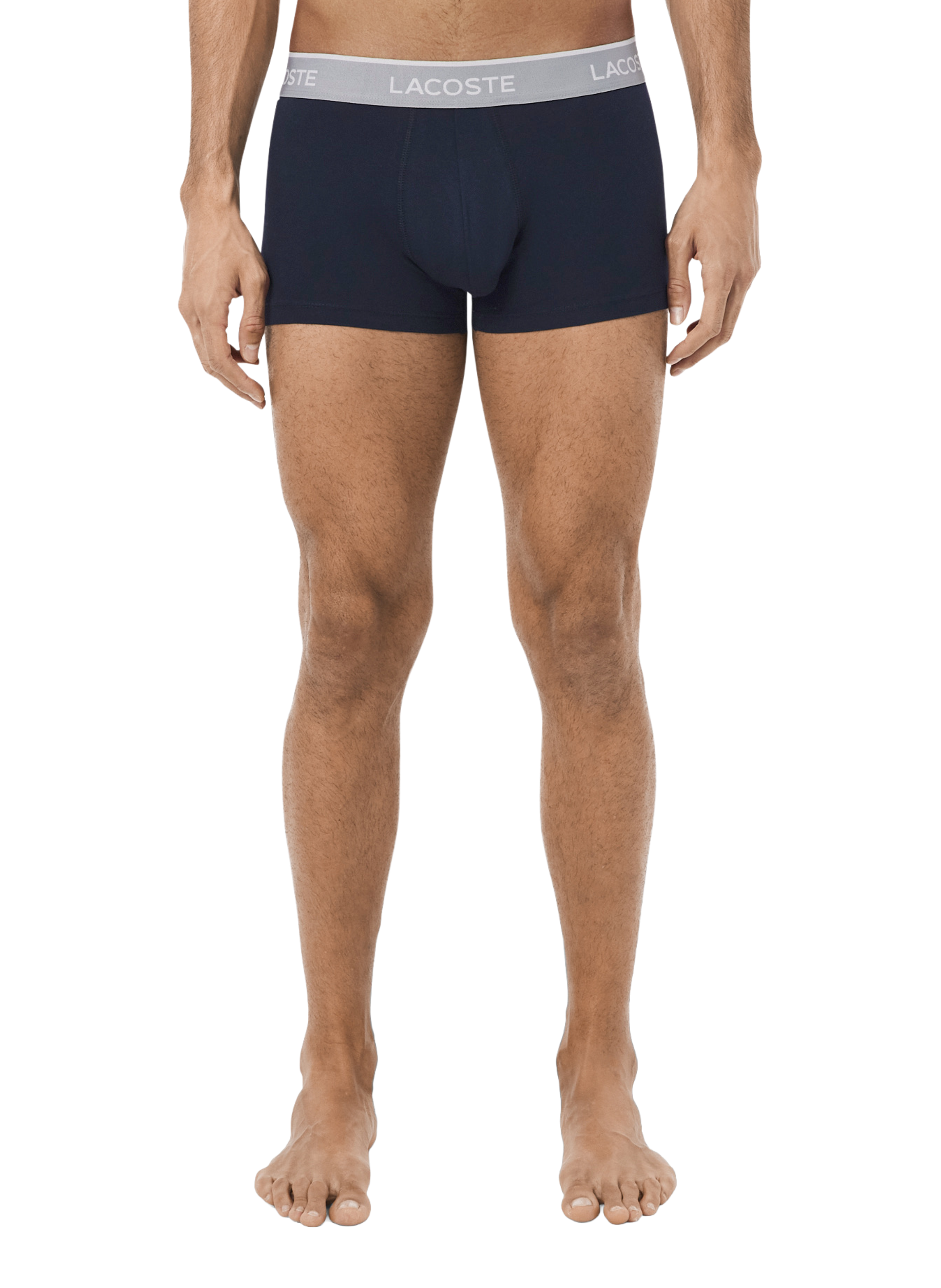 Lot de 3 boxers en coton mélangé LACOSTE Bleu