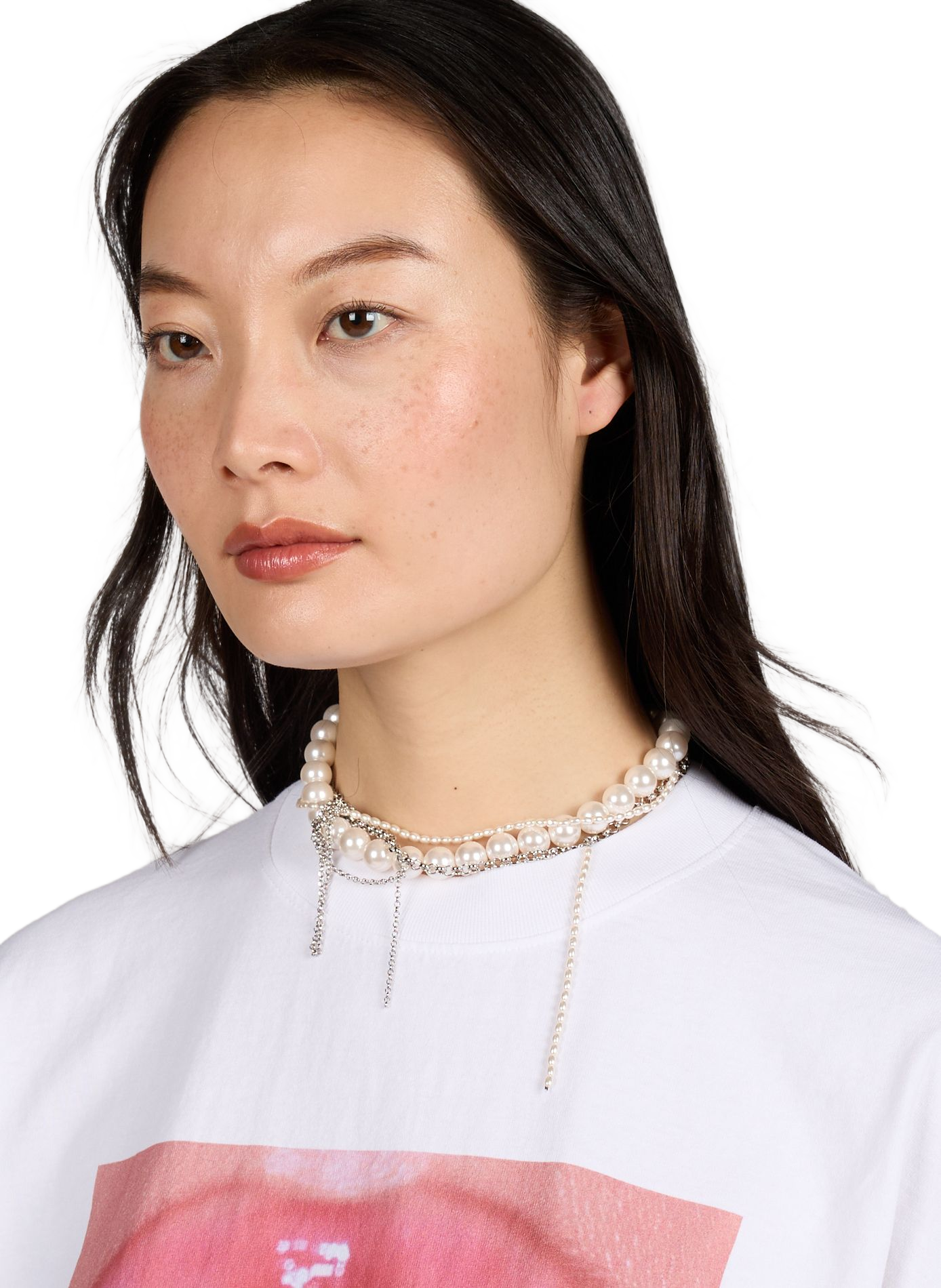 Nicole choker chain and pearls JUSTINE CLENQUET Silver
