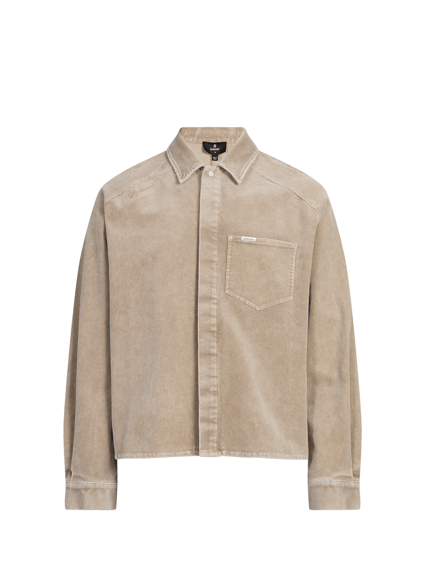 Cordhemd aus Baumwollmischung REPRESENT Khaki