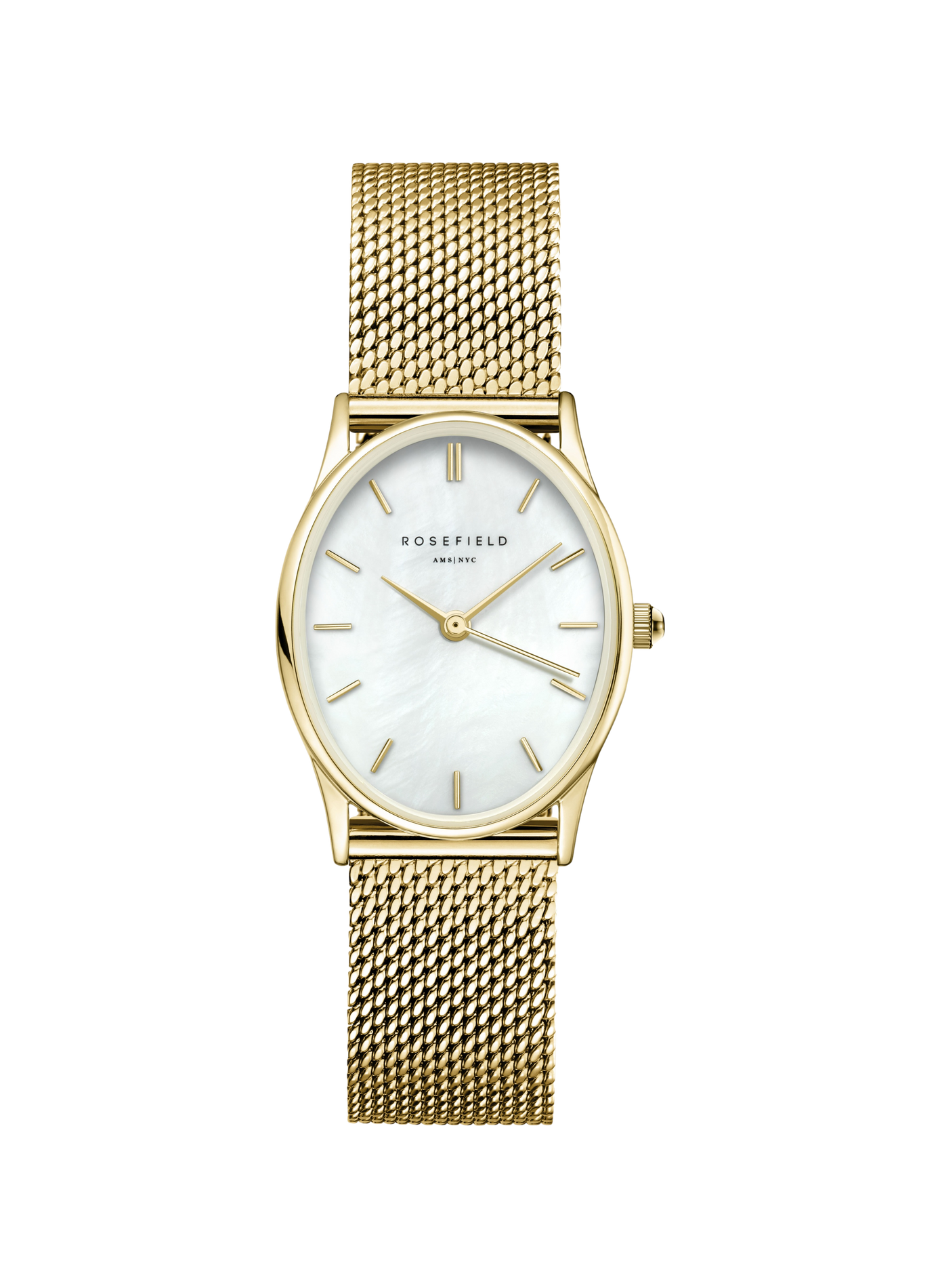 Montre analogique Oval en acier inoxydable ROSEFIELD Blanc