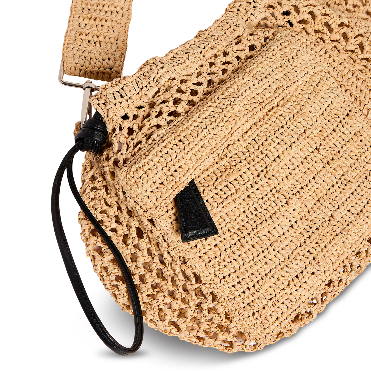 Sac bandoulière en raphia IRO Beige