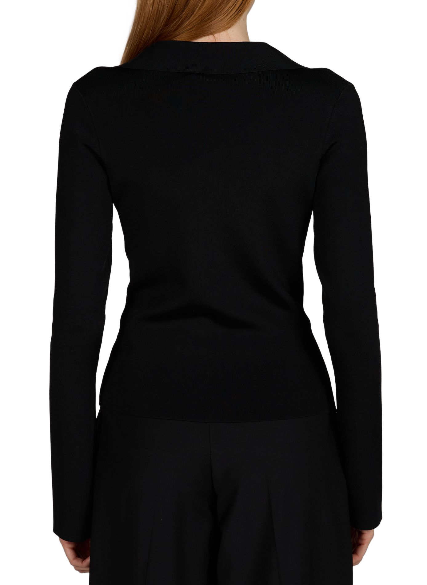 Polo ajusté manches longues uni ALEXANDER WANG Noir