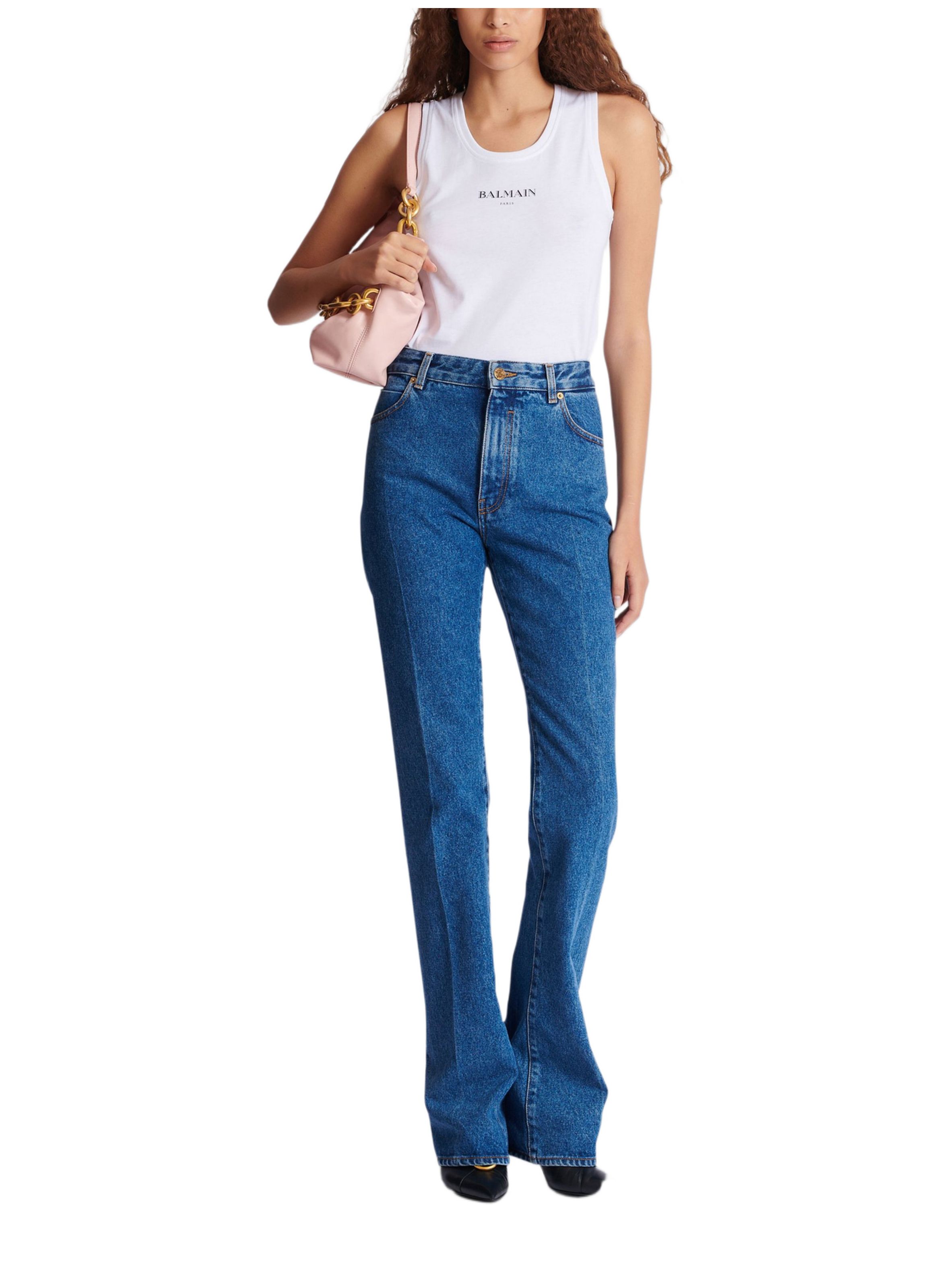 Débardeur avec imprimé balmain BALMAIN Blanc