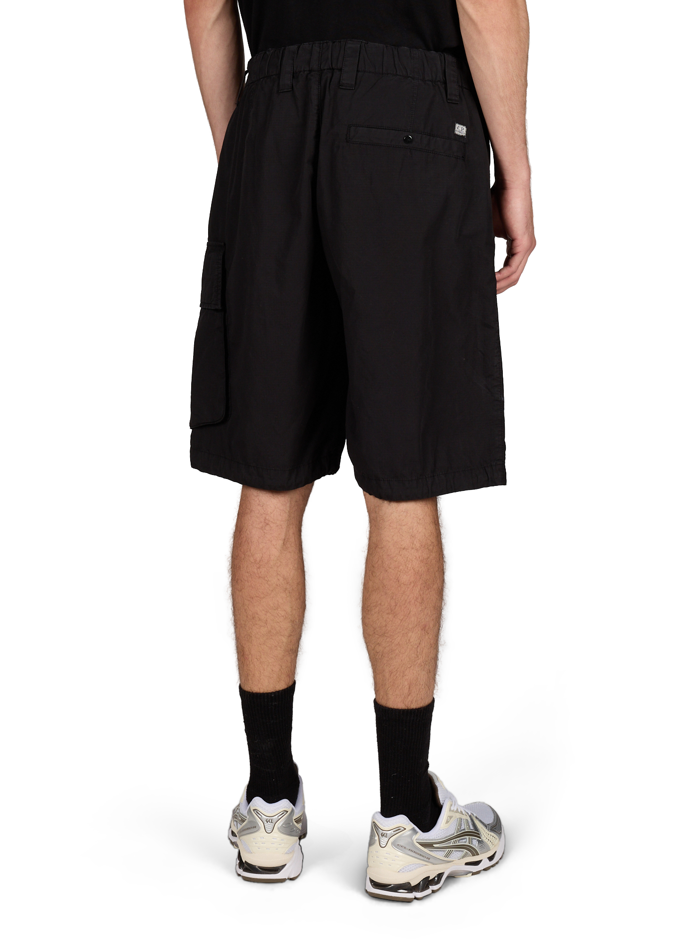 Short cargo with a loose fit in cotton CP COMPANY Black