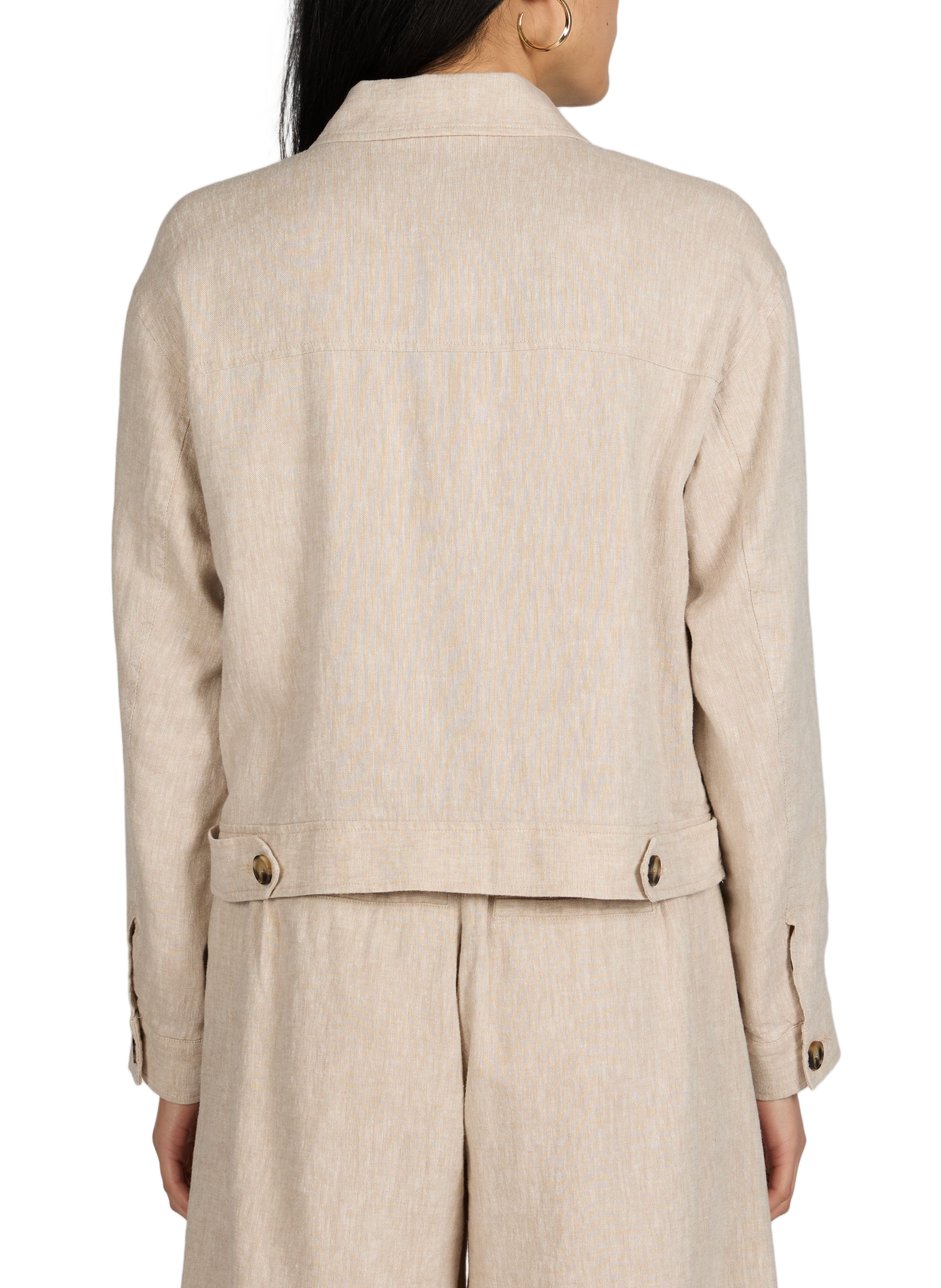 Viana Ginia round-neck linen jacket MSCH Beige