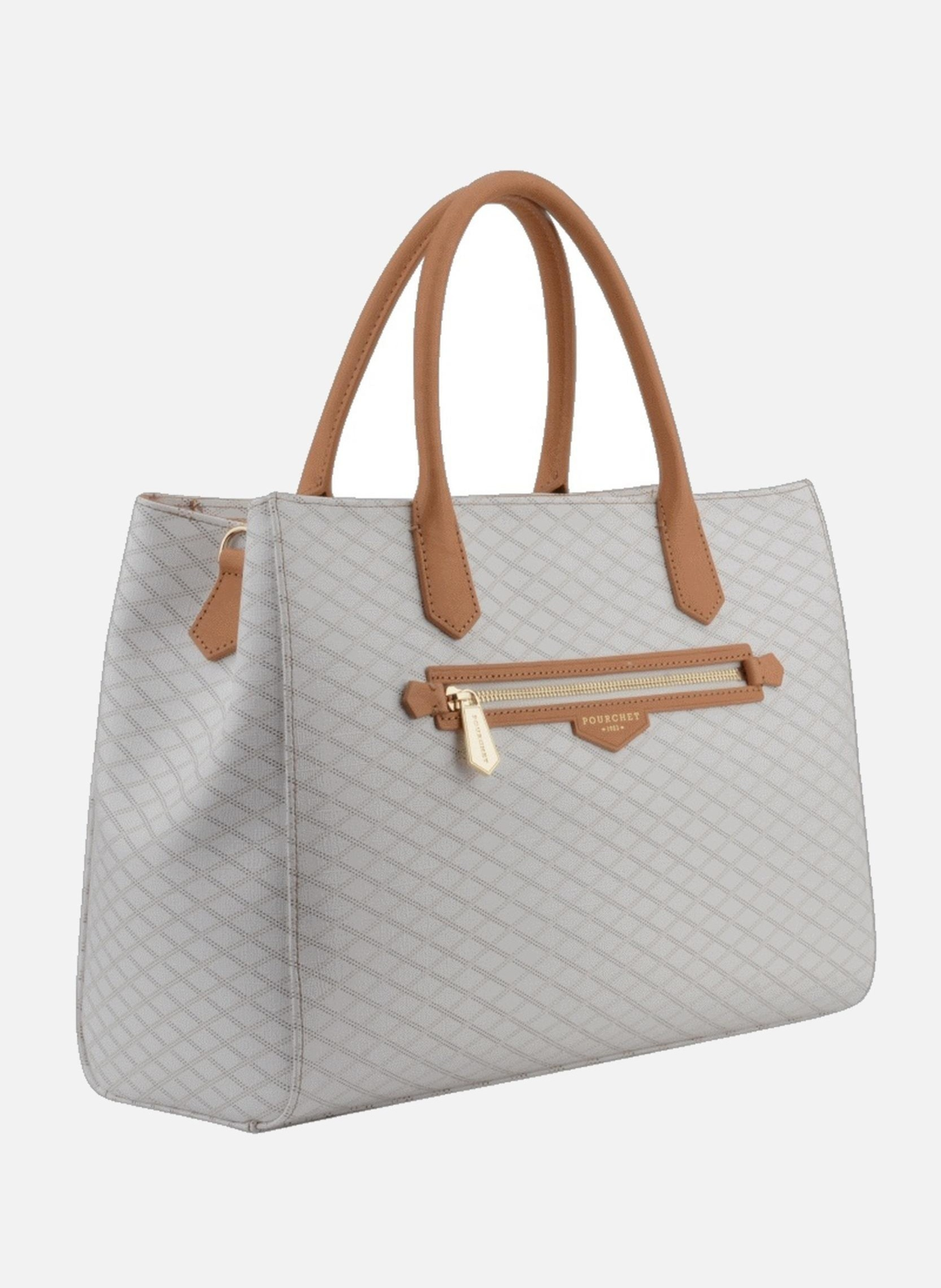 Volver coated | sac à main pm en cuir de vachette POURCHET Blanc