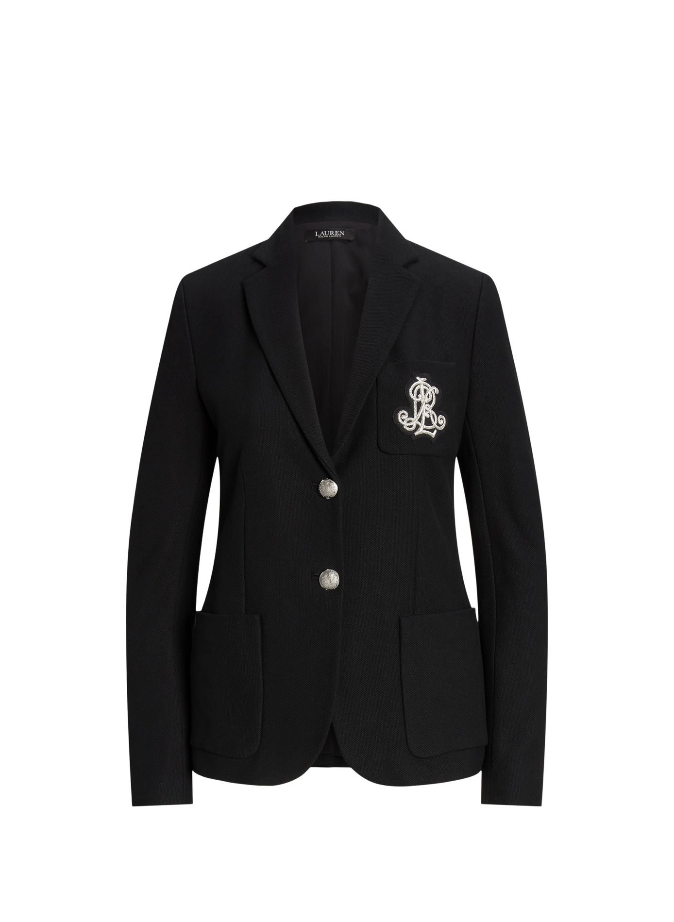 Single-breasted blazer in blended cotton LAUREN Black