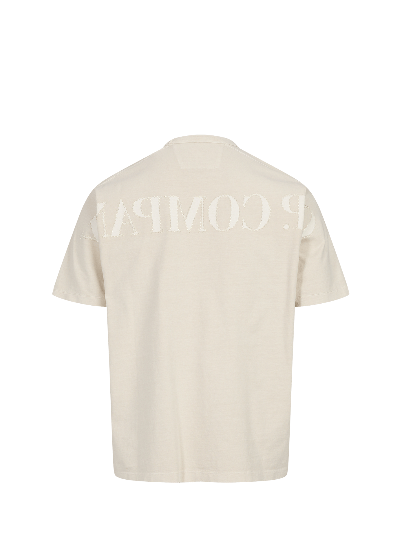 T-shirt à logo en coton CP COMPANY Beige