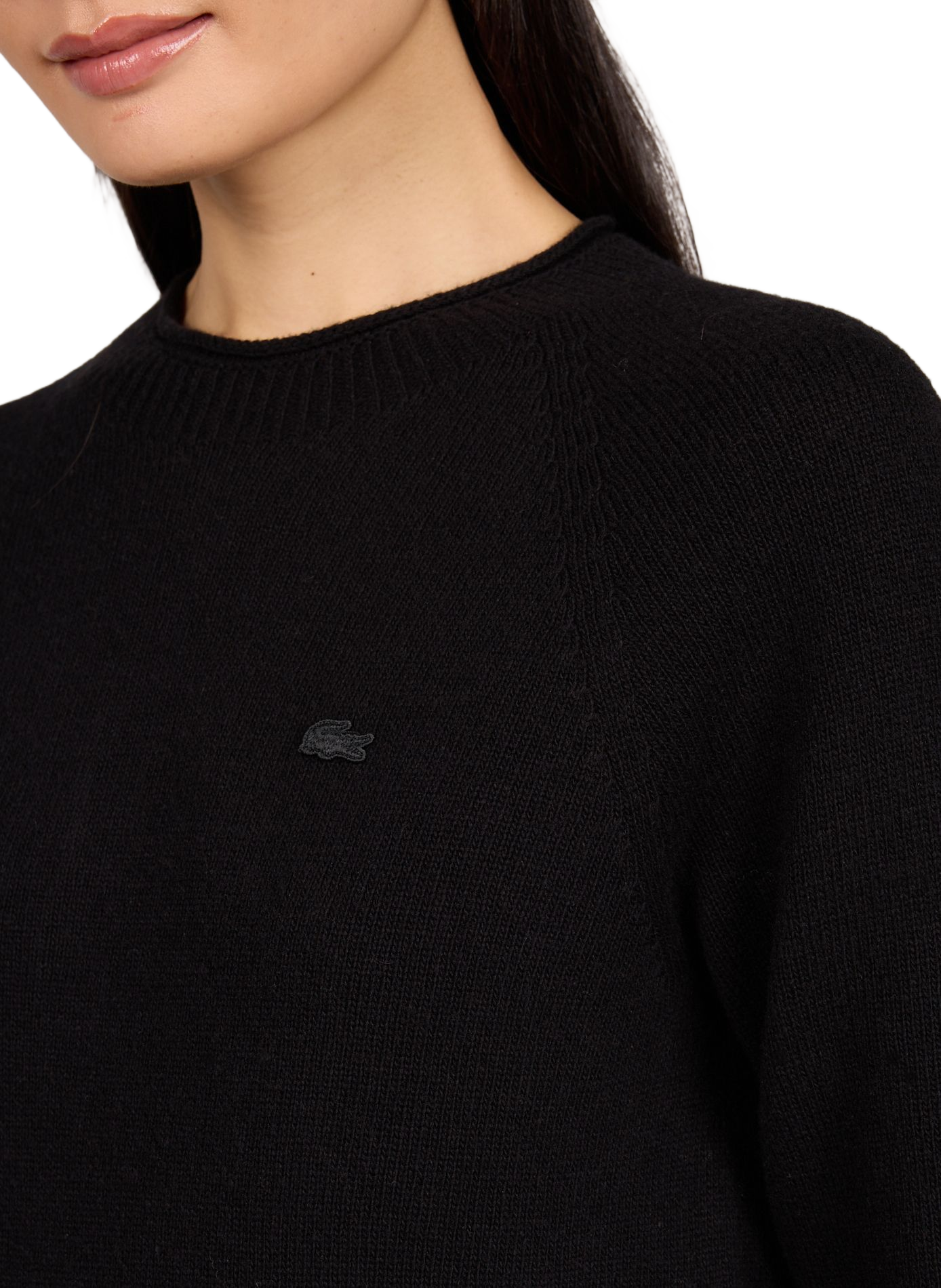 Wool jumper LACOSTE Black