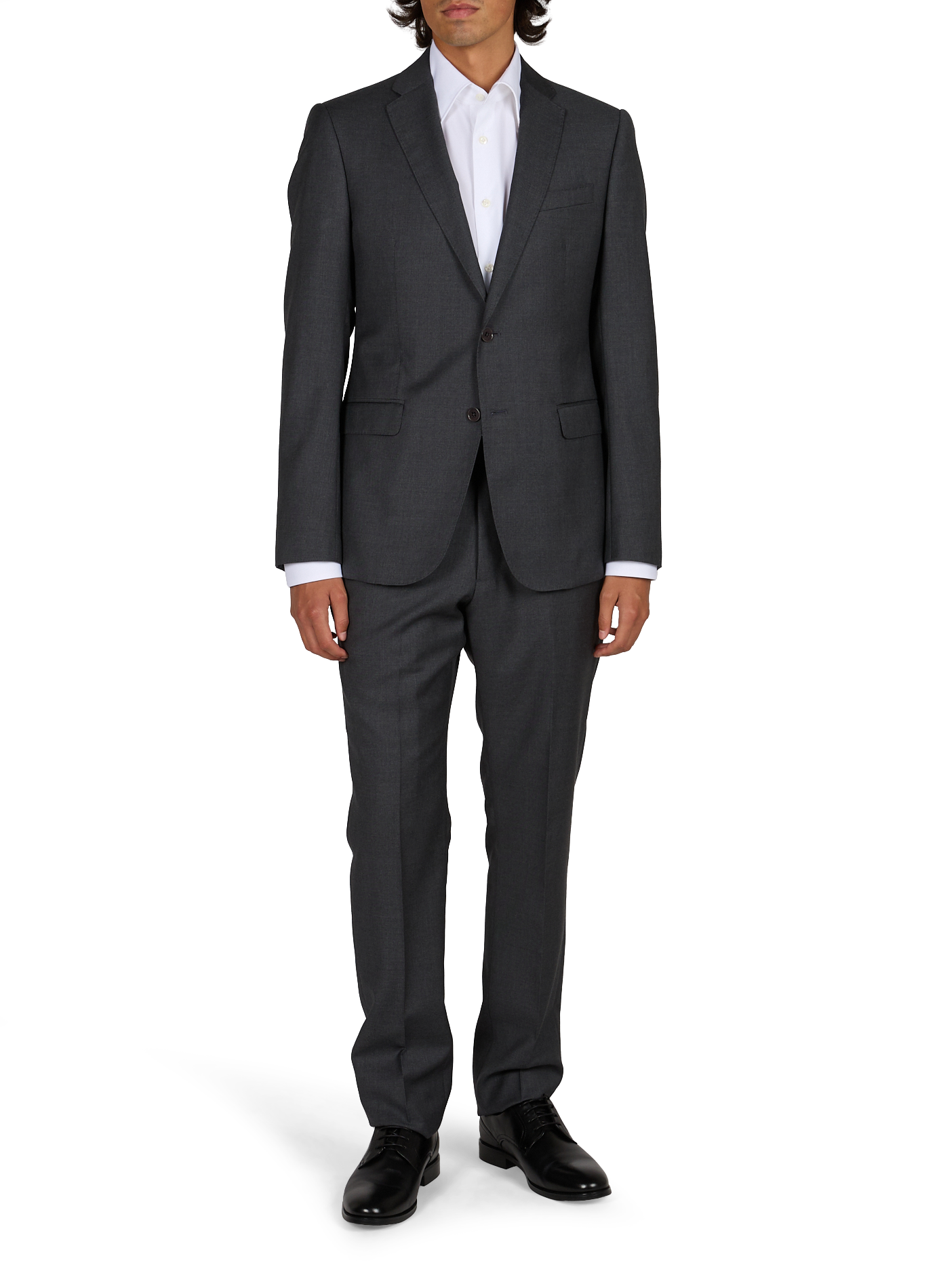 Rechte wollen blazer. EMPORIO ARMANI Grijs