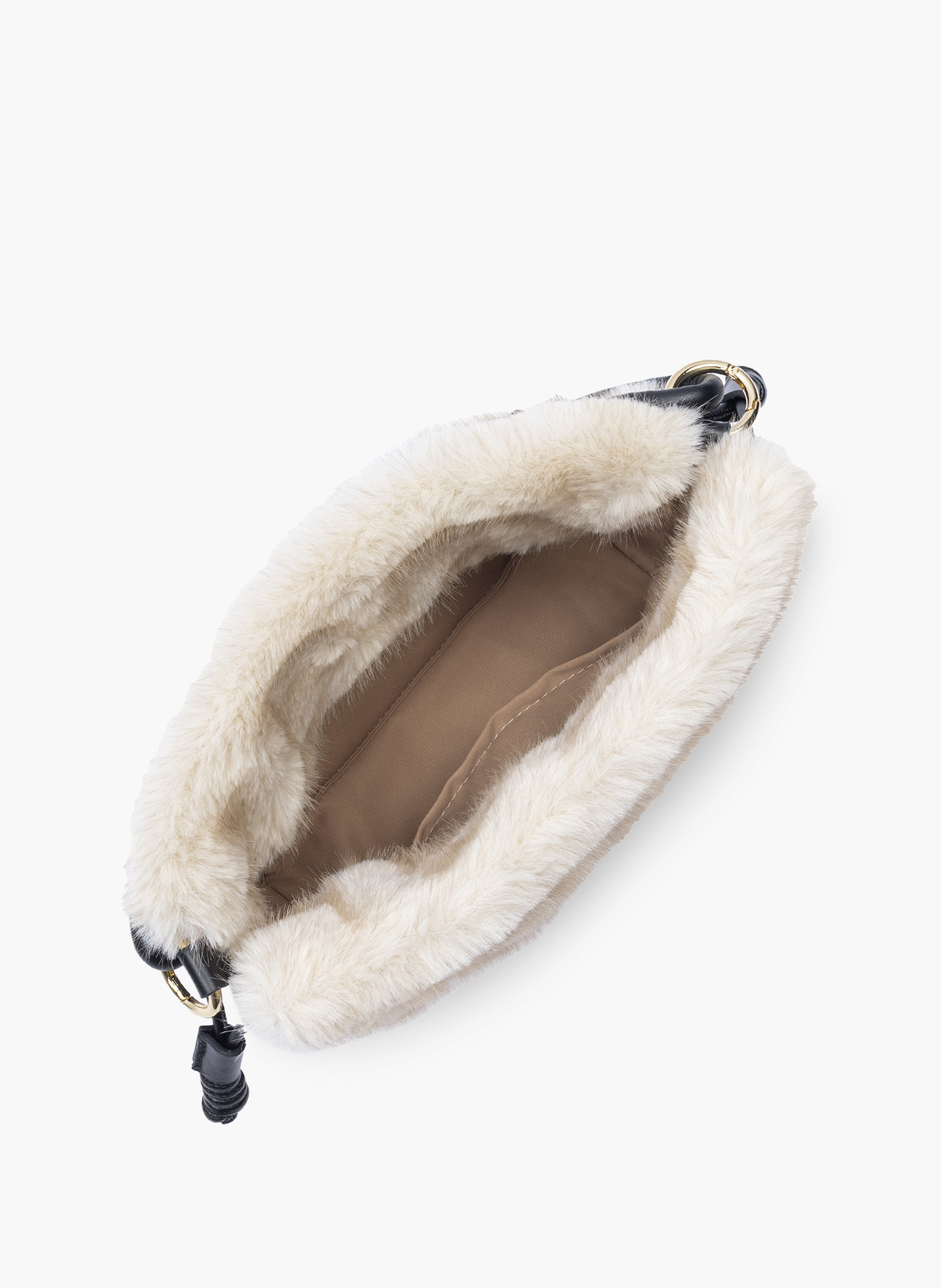 Petit sac besace - moumoute LANCASTER Blanc