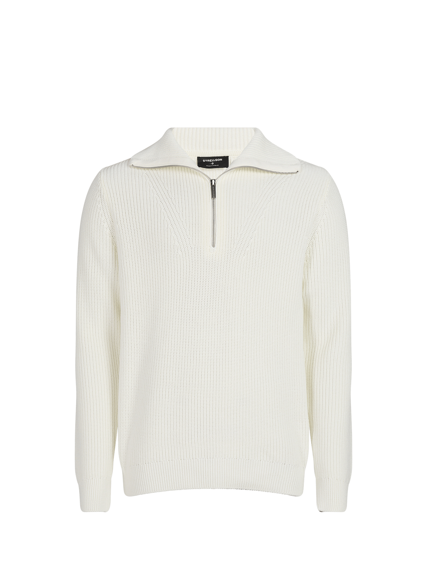 Plain oversized zip-neck jumper STRELLSON Beige