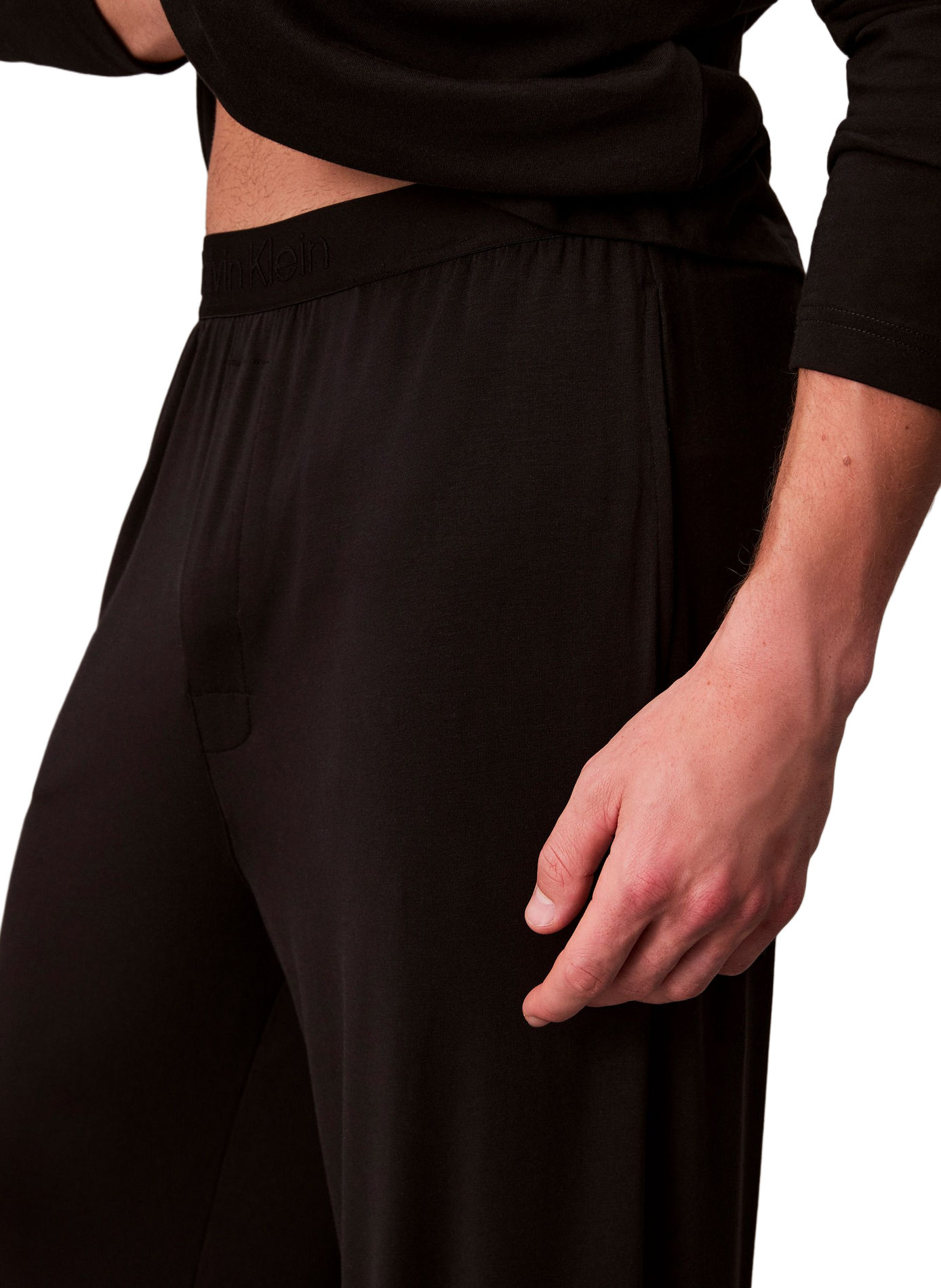 Pantalon de pyjama droit CALVIN KLEIN Black