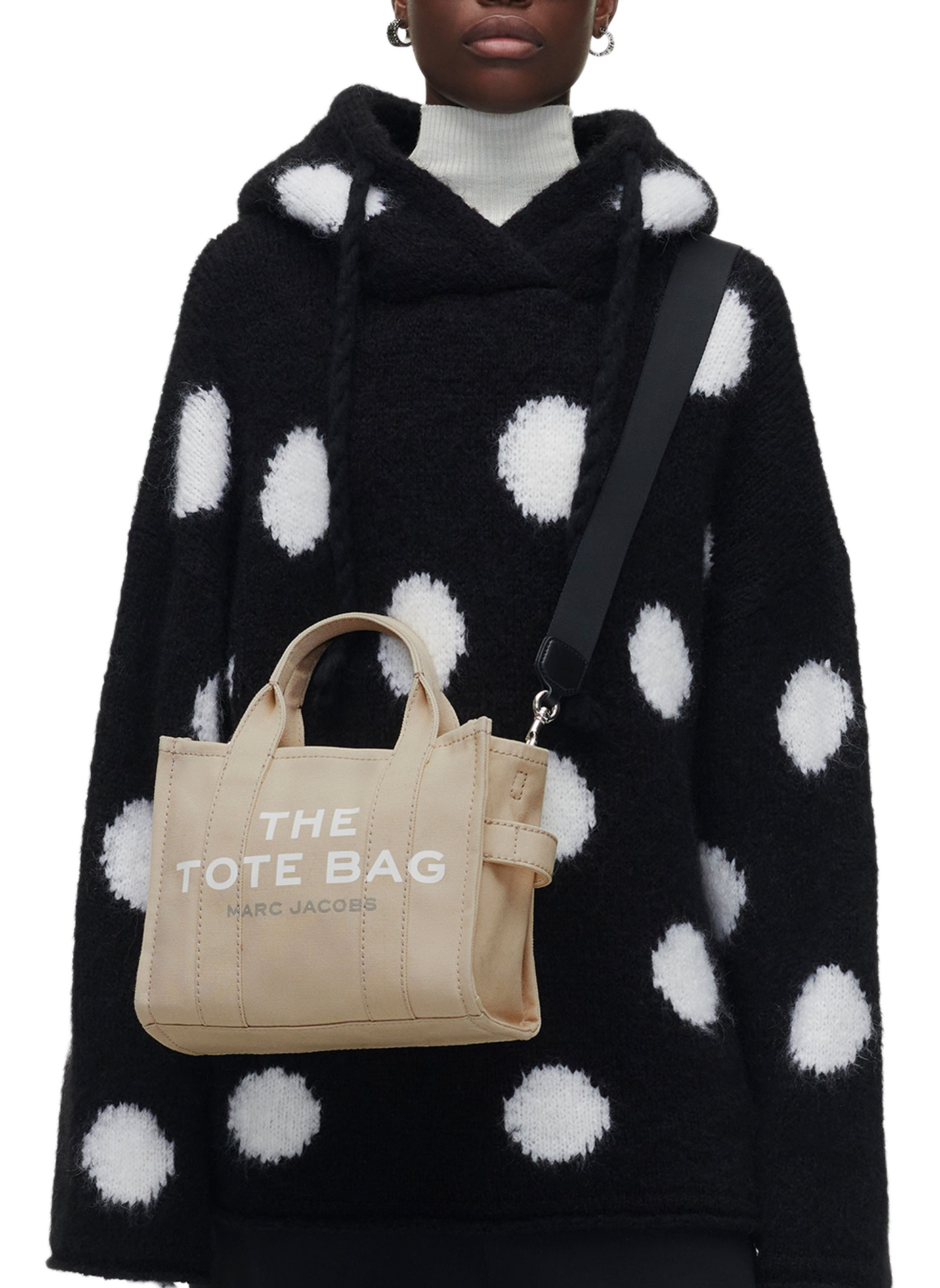 The Tote mini canvas tote bag MARC JACOBS Beige