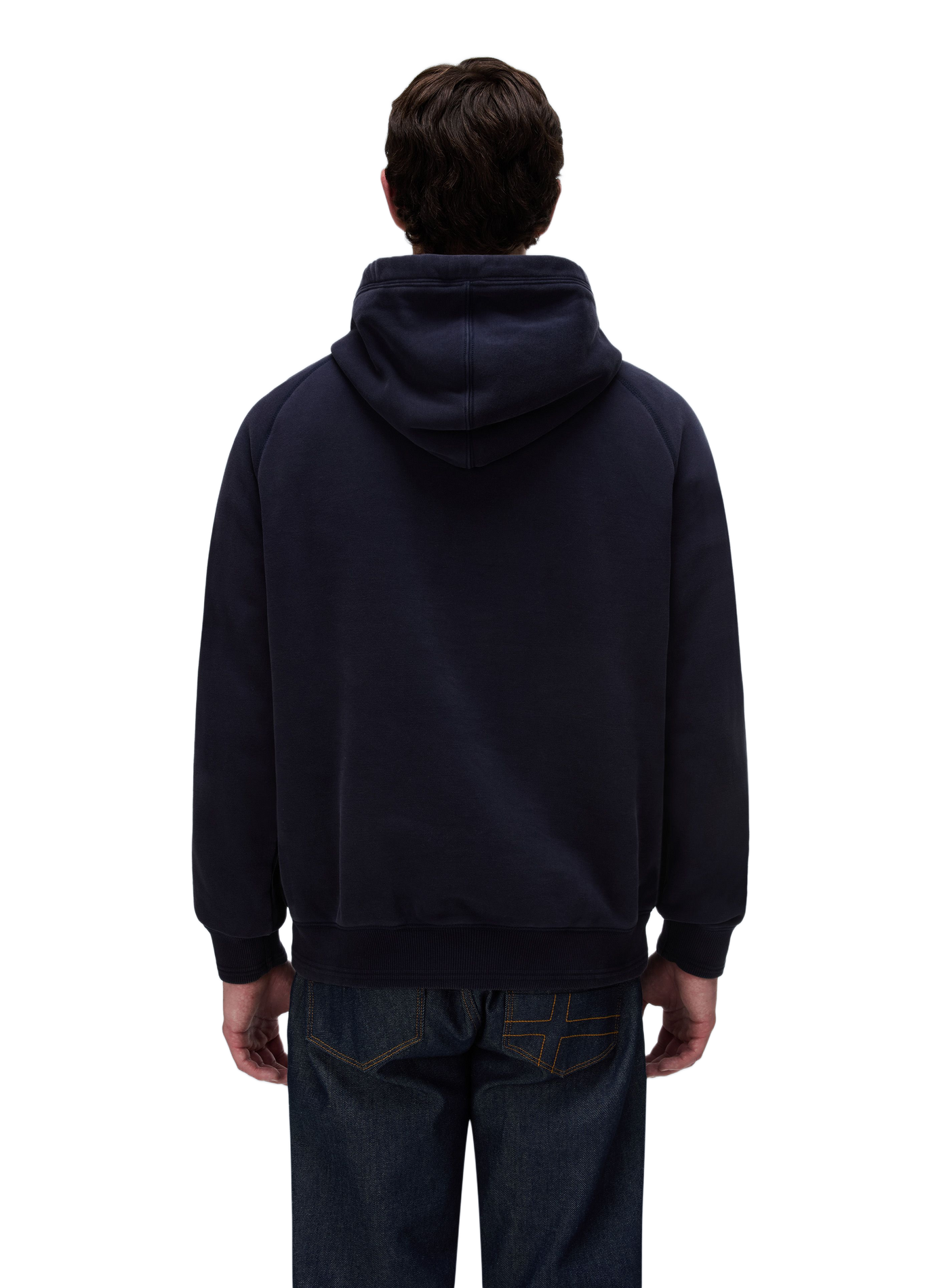 Straight embroidered hooded sweatshirt NAPAPIJRI Blue