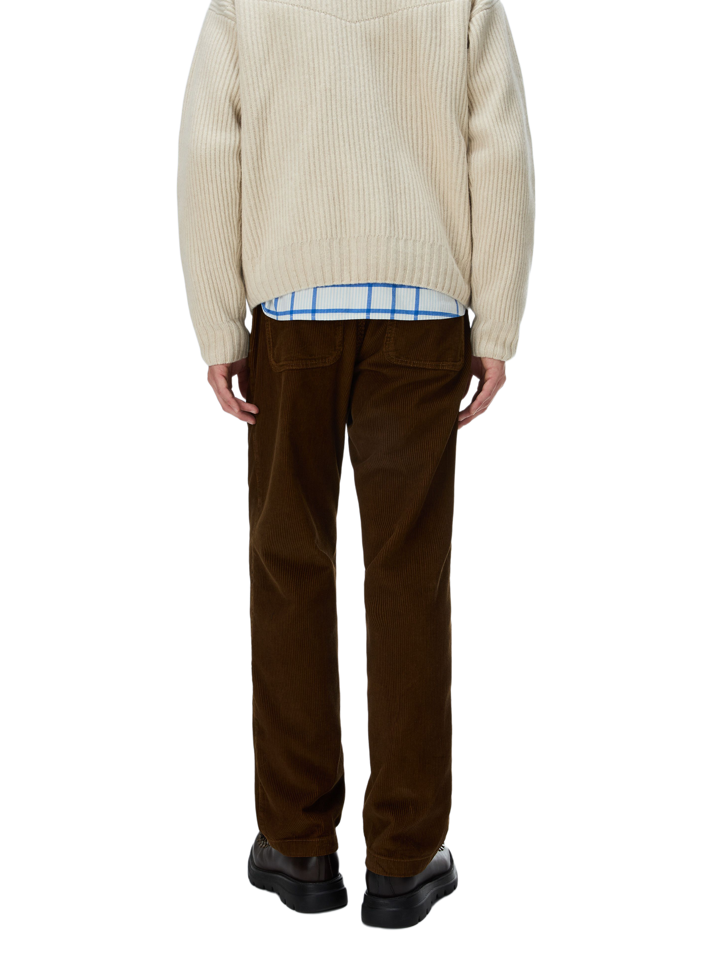 Pantalon droit en velours côtelé NAPAPIJRI Marron