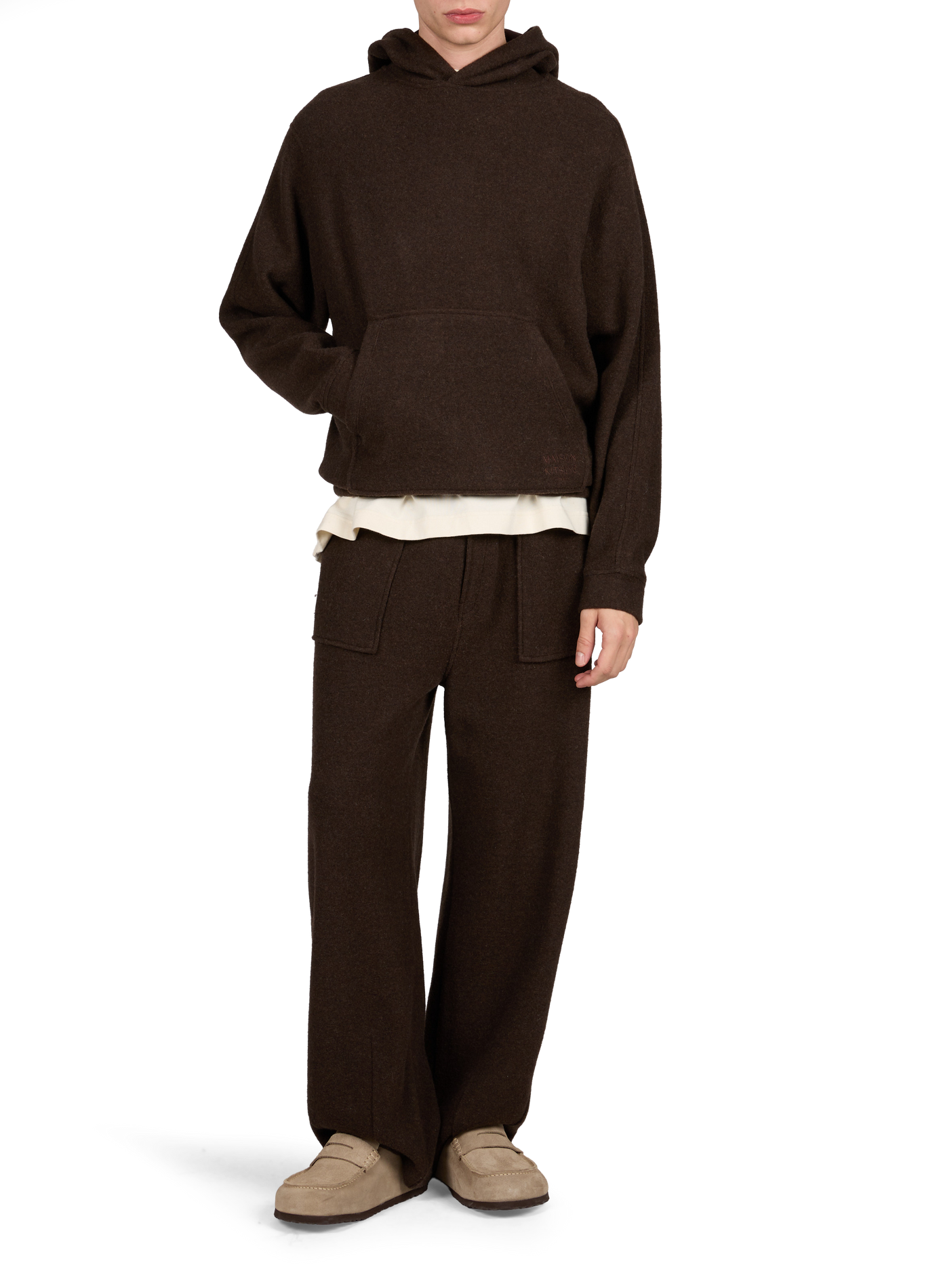 Oversized Hoodie MAISON KITSUNÉ Brown