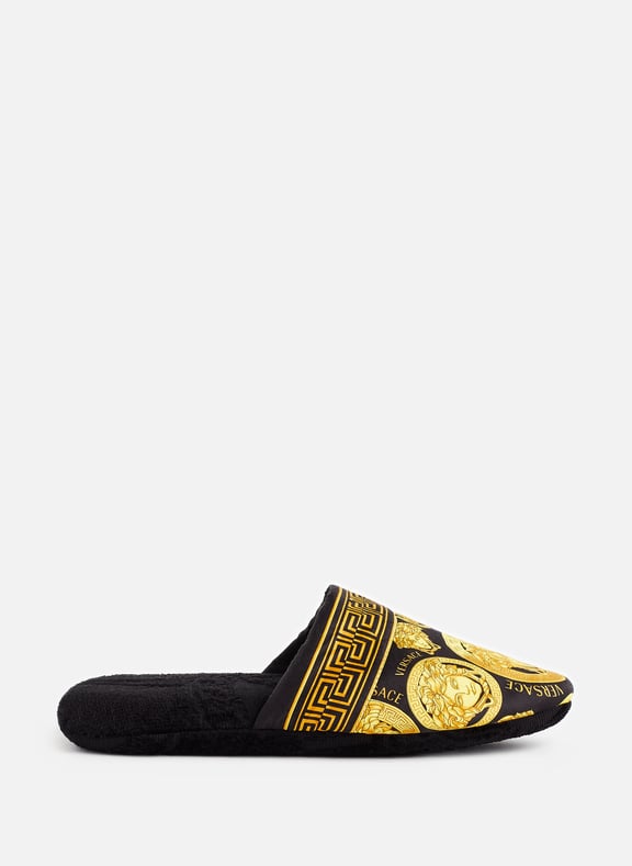 Mehrfarbige Baumwollhausschuhe von VERSACE VERSACE Baumwollhausschuhe Mehrfarbig