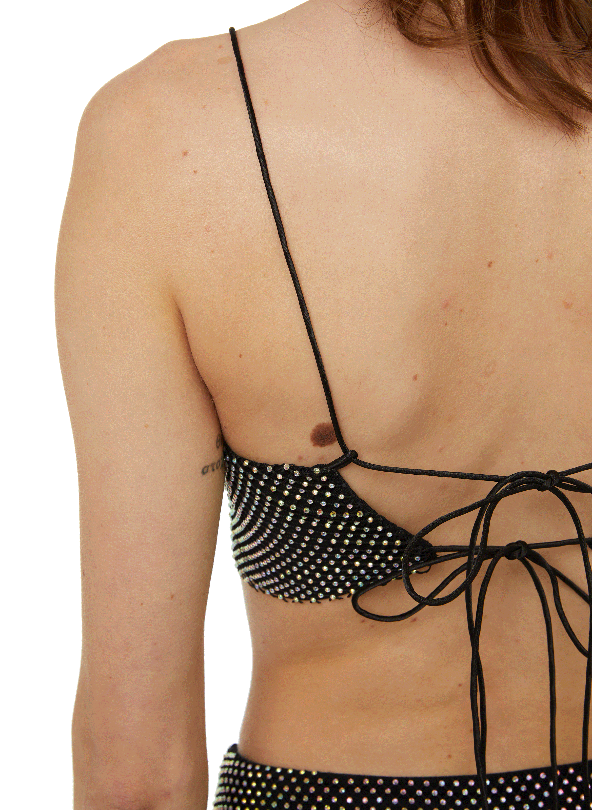 Top court Crystal Mesh ROTATE Noir