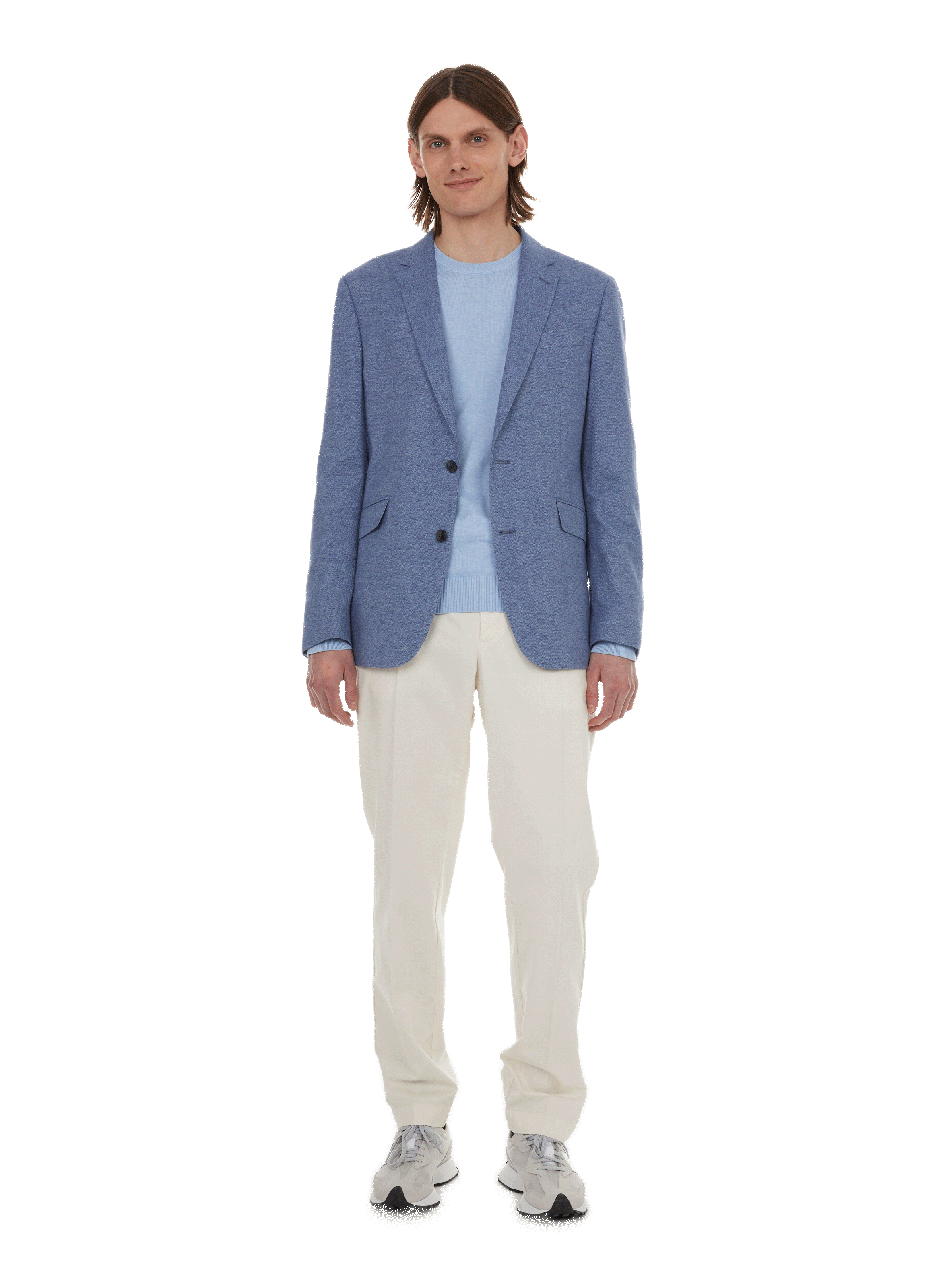 Pull en coton et soie FACONNABLE Bleu